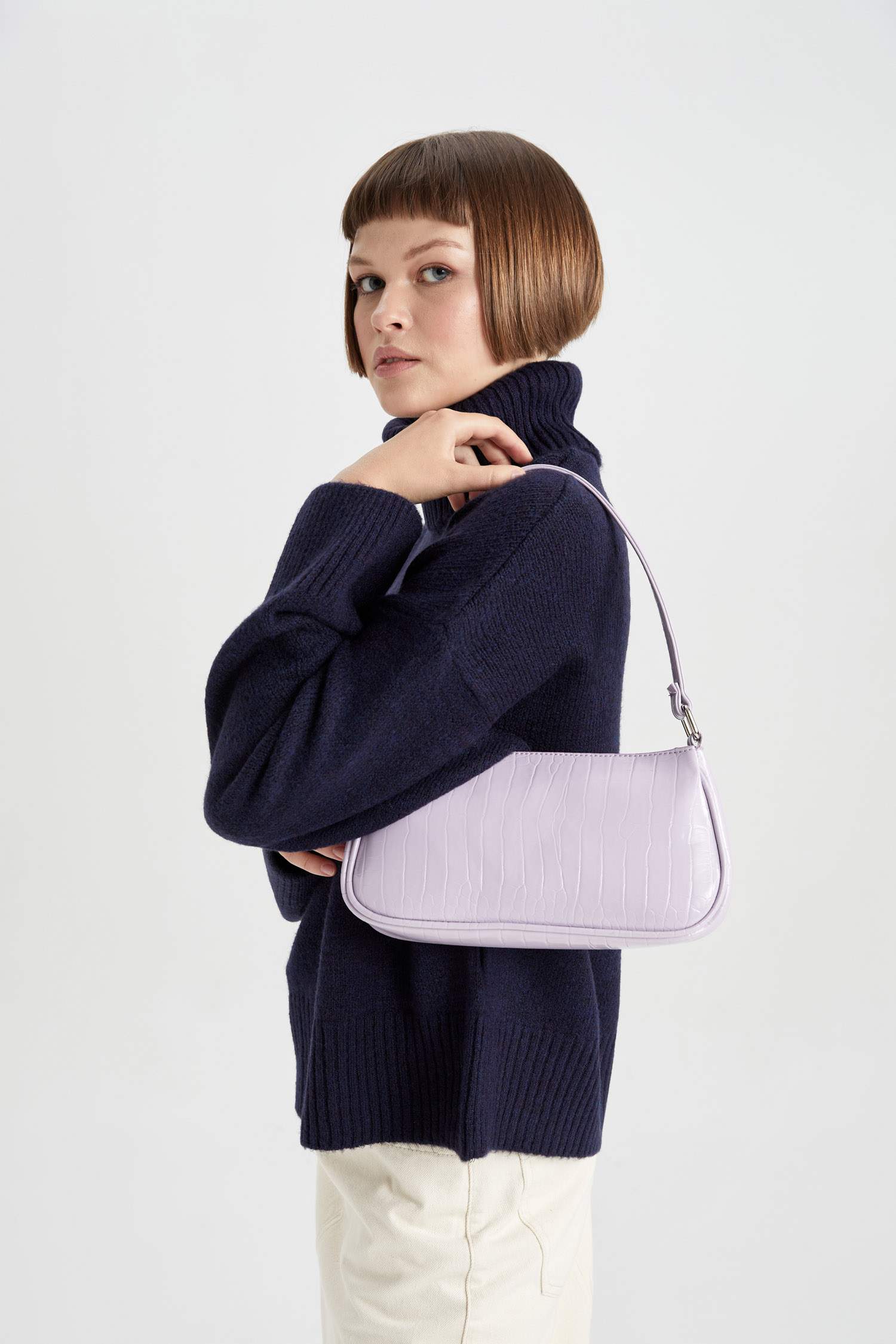 Faux Leather Hand Bag