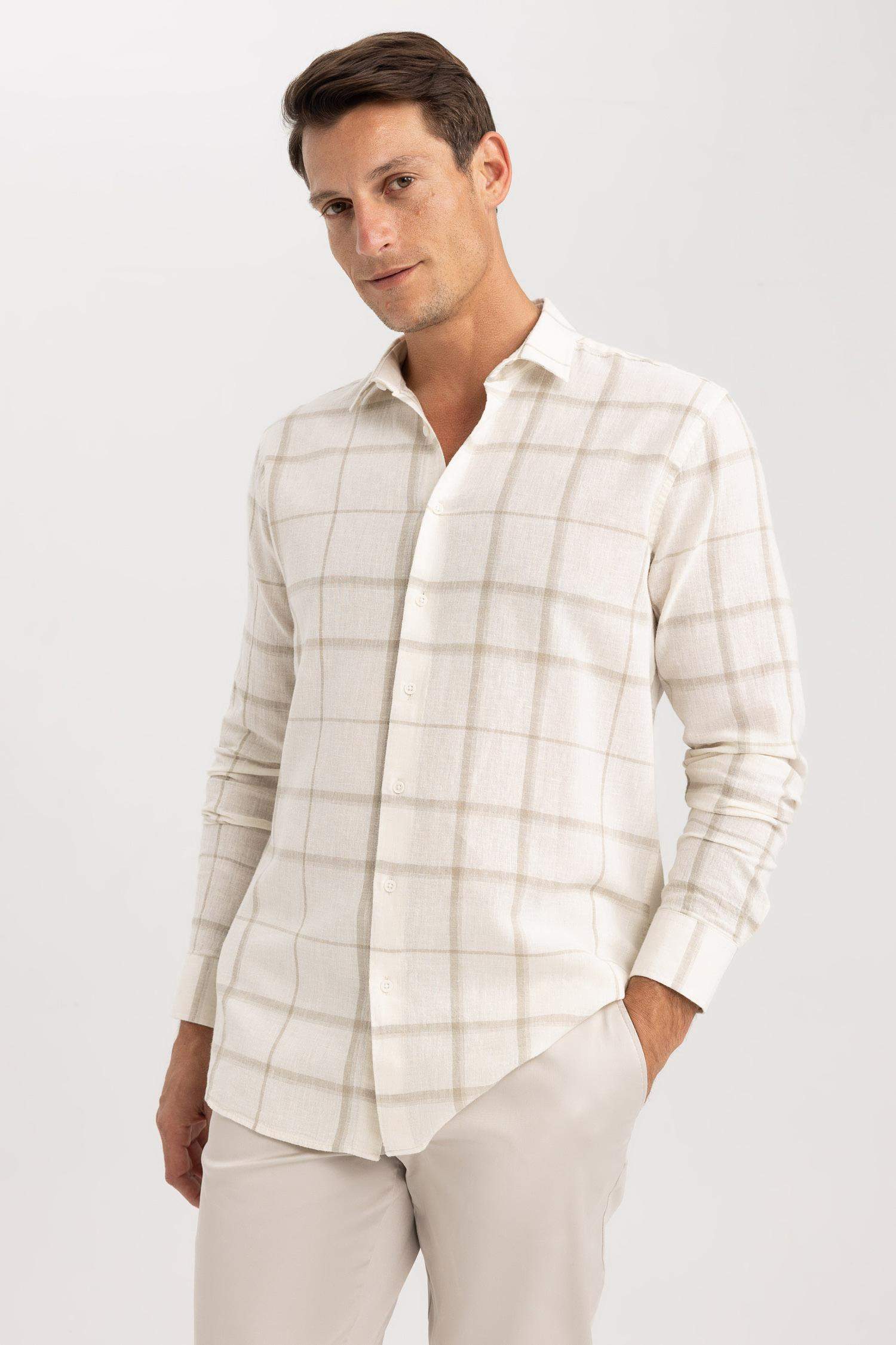 заманауи пішім чек Ұзын жеңді көйлек