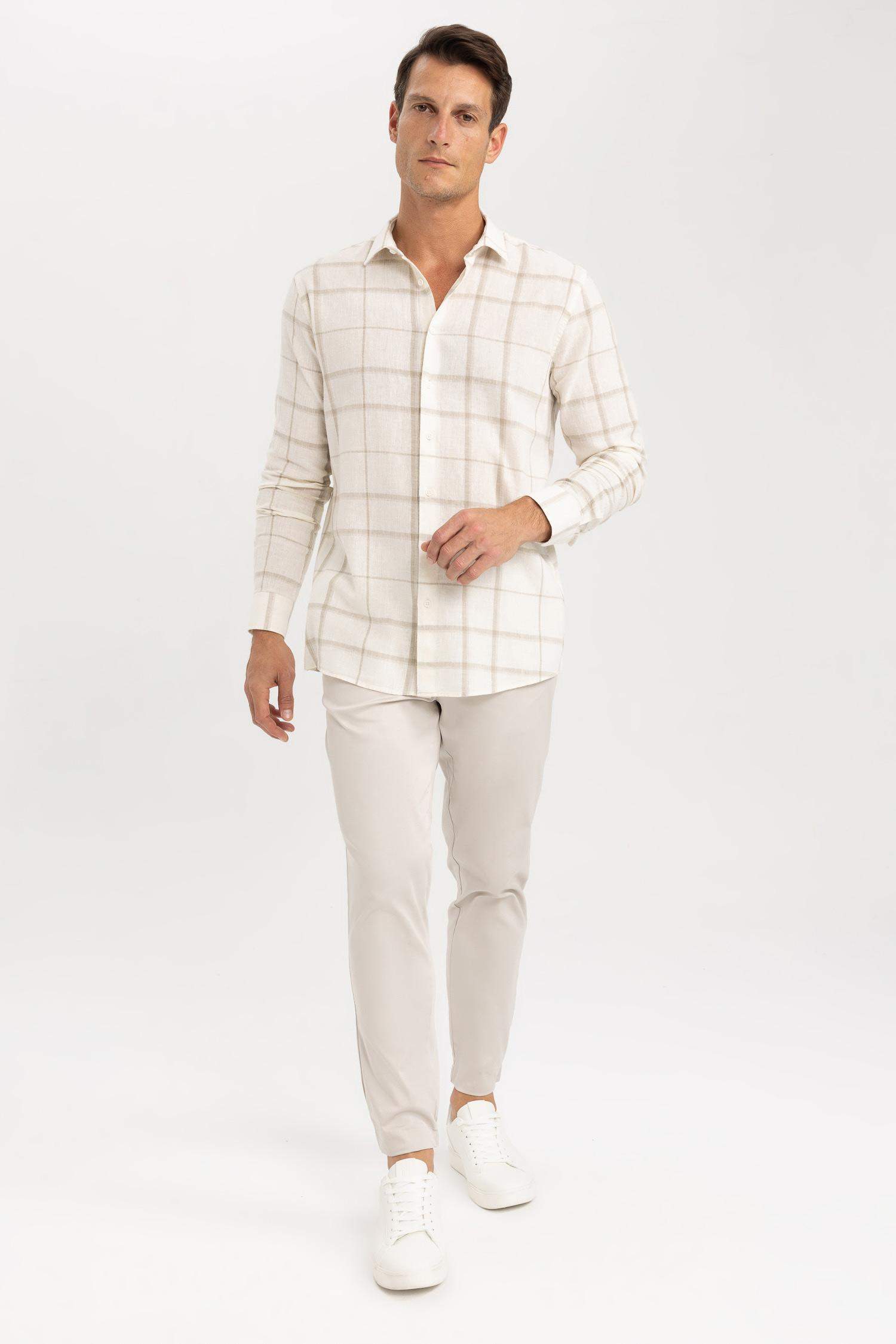 заманауи пішім чек Ұзын жеңді көйлек