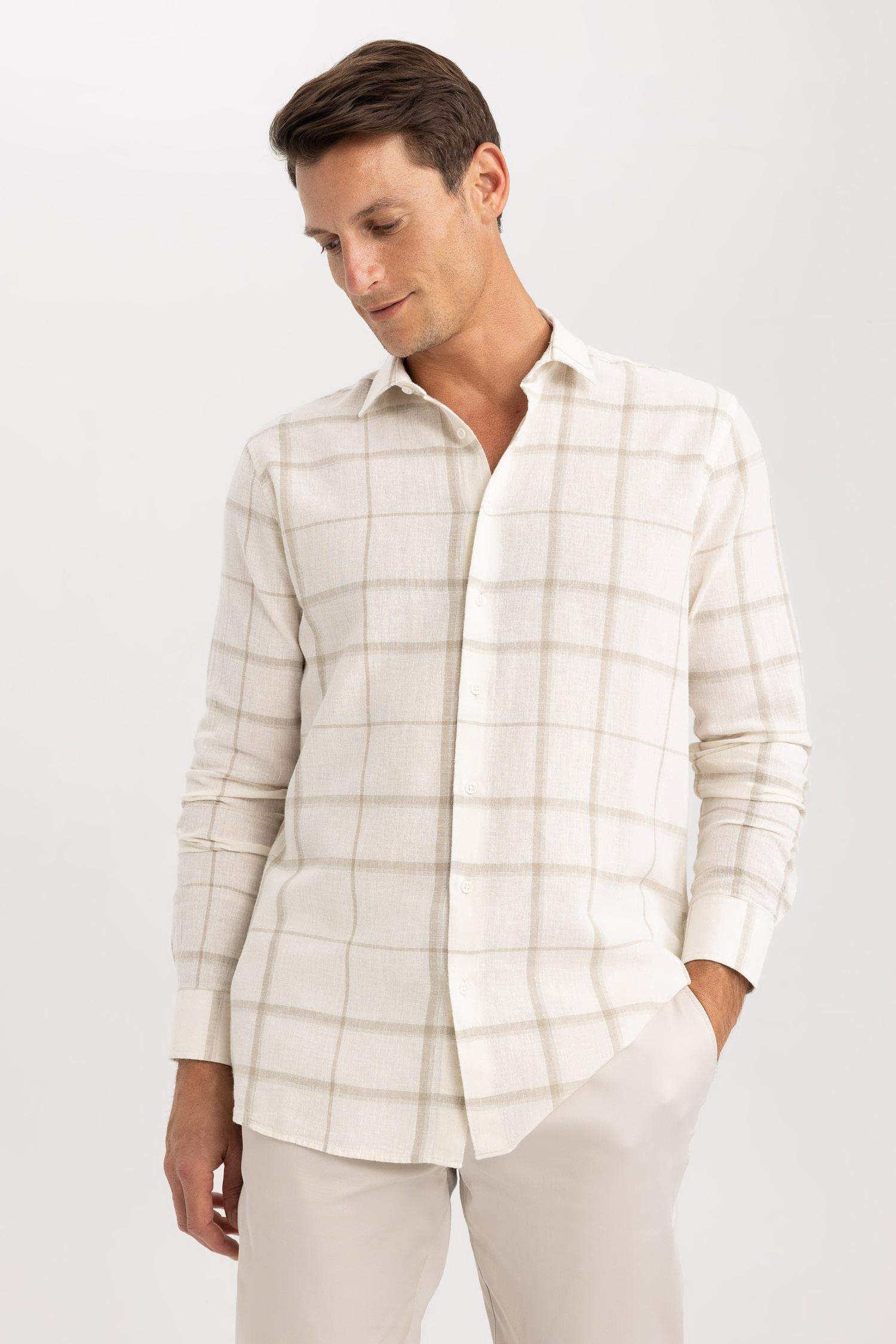 заманауи пішім чек Ұзын жеңді көйлек