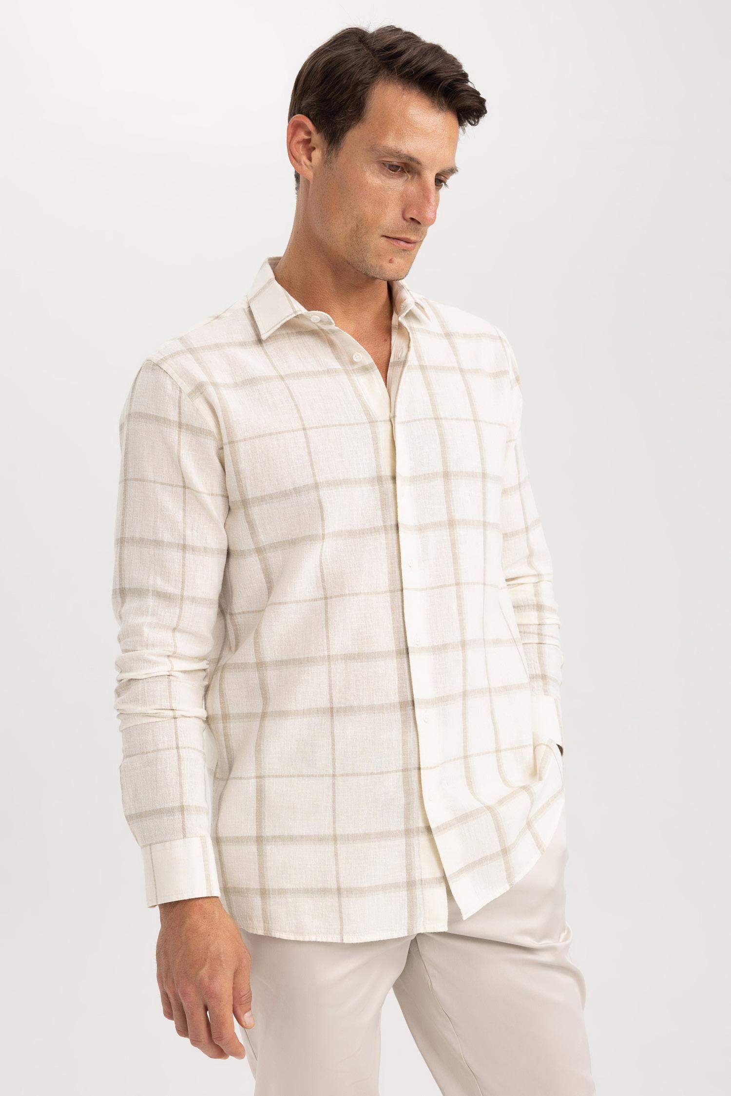 заманауи пішім чек Ұзын жеңді көйлек