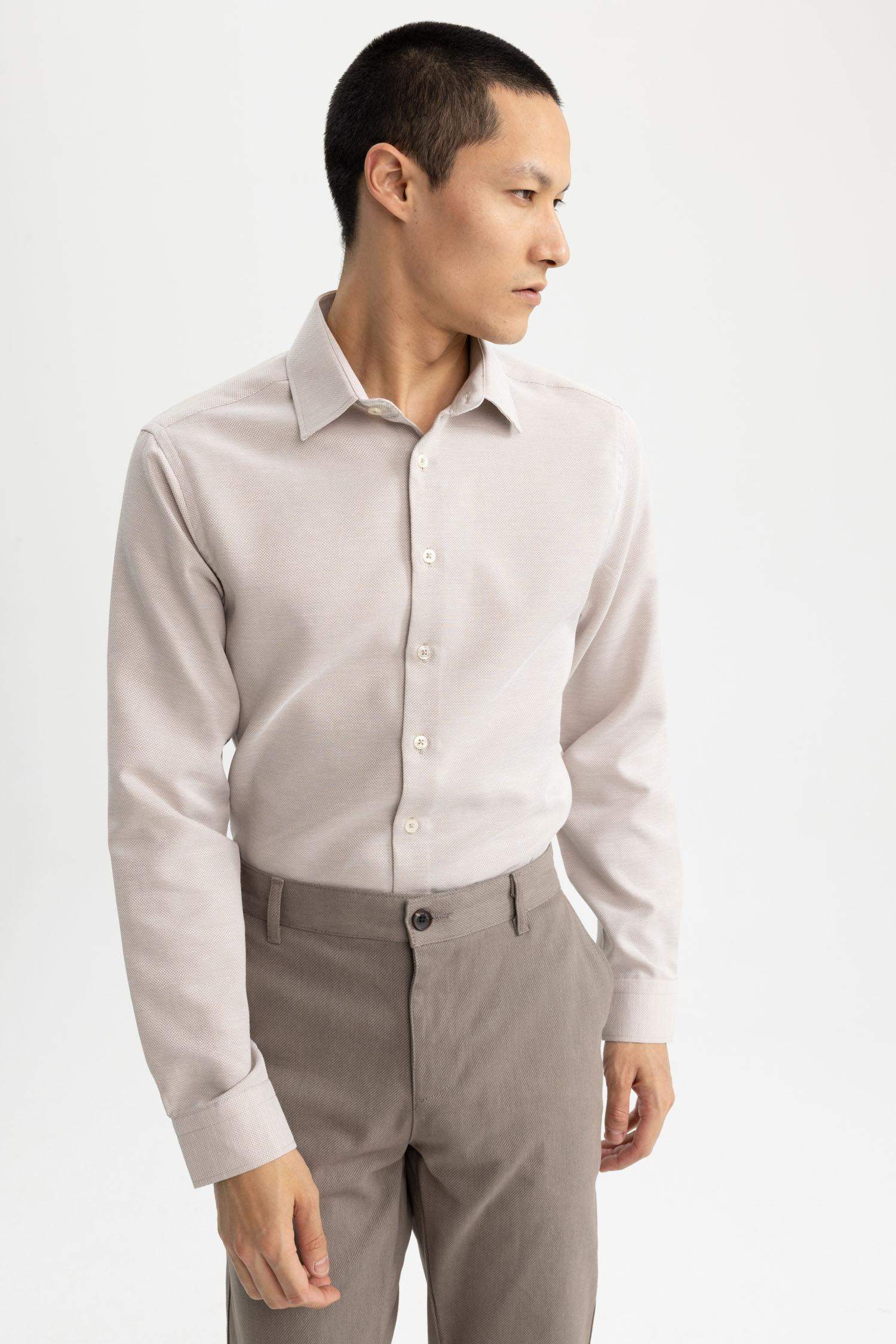 слим пішімі Ұзын жеңді көйлек