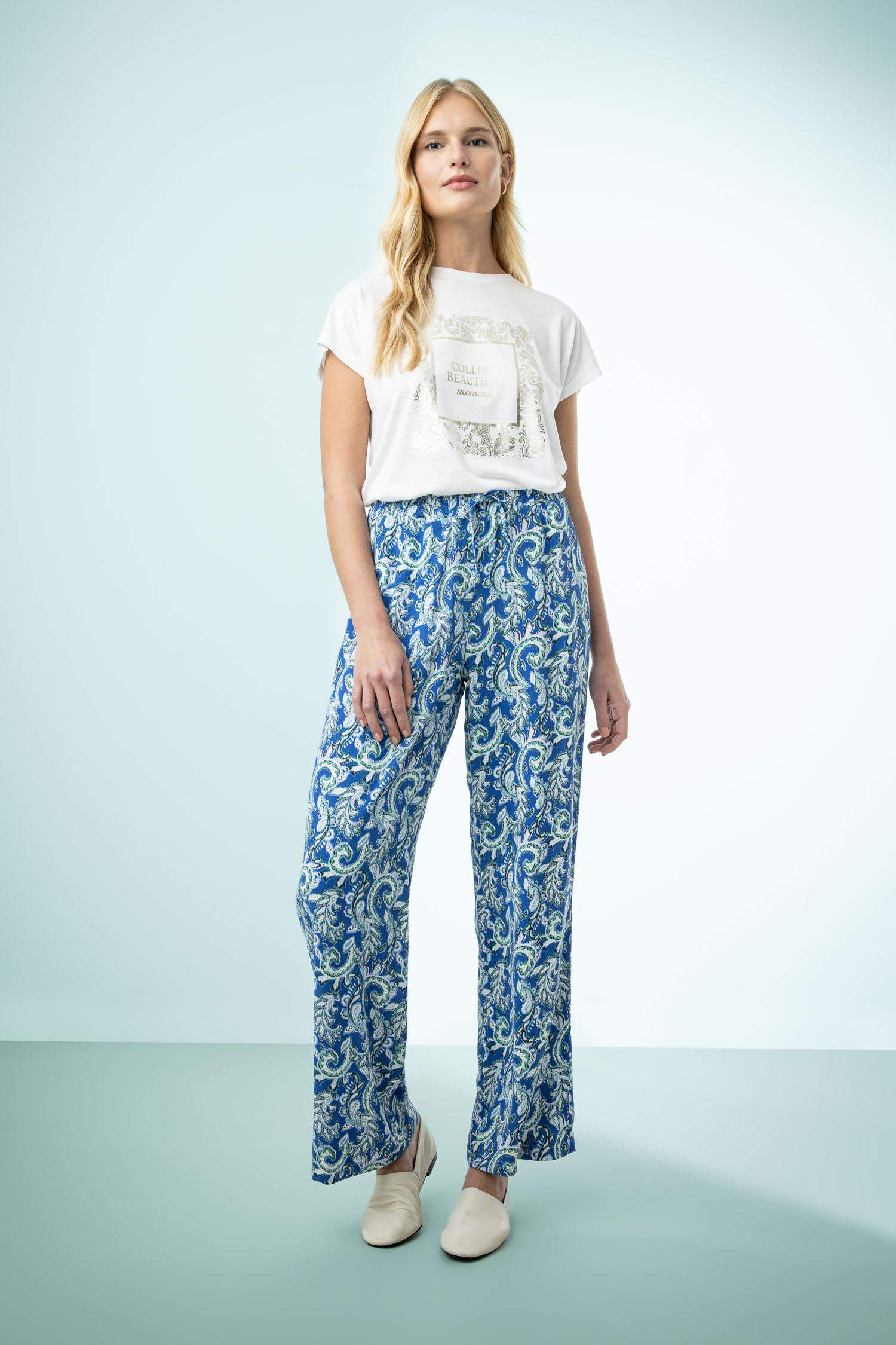 T-shirt imprimé à manches courtes et col rond