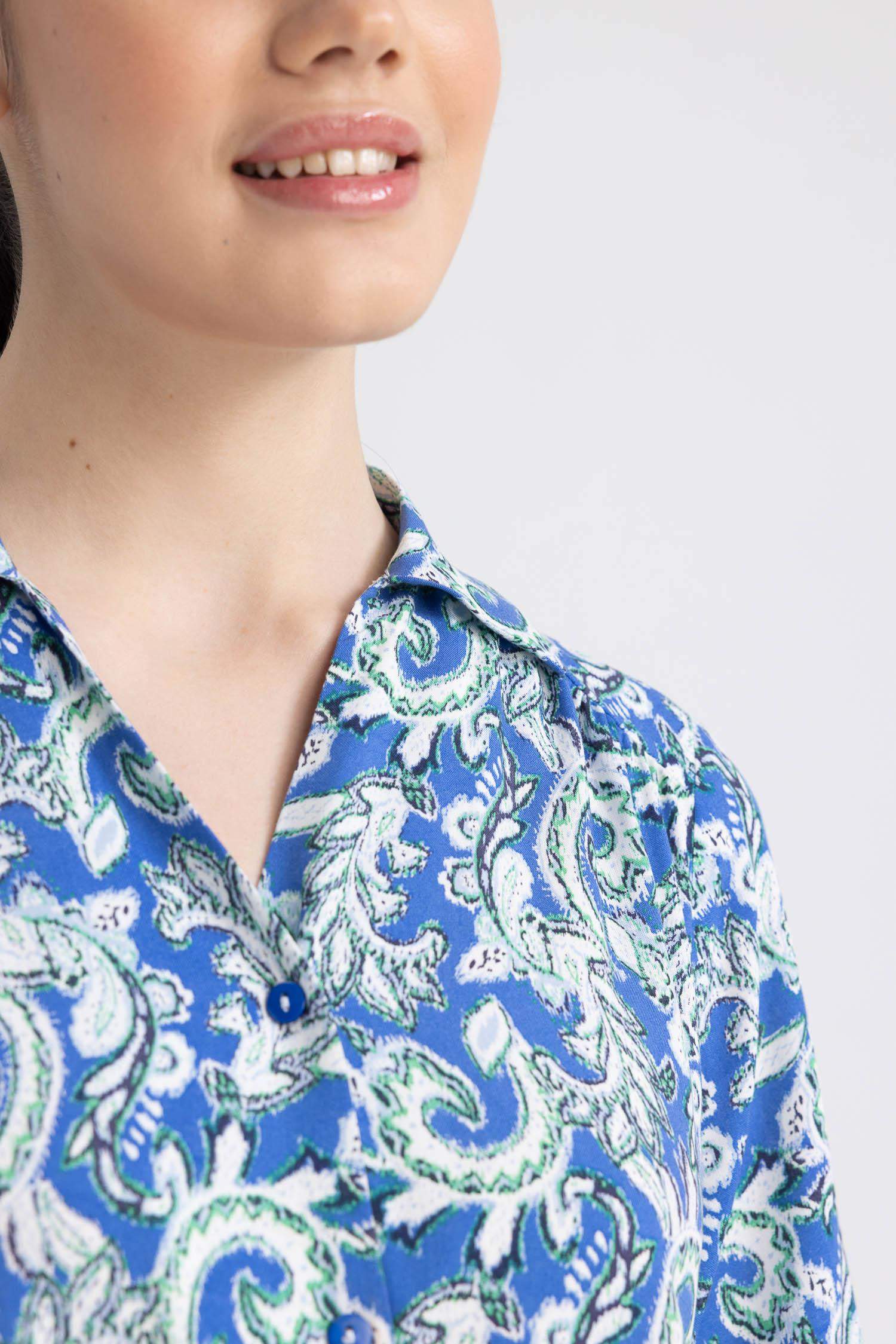 Traditional Shirt Collar Midi Short Sleeve Dress