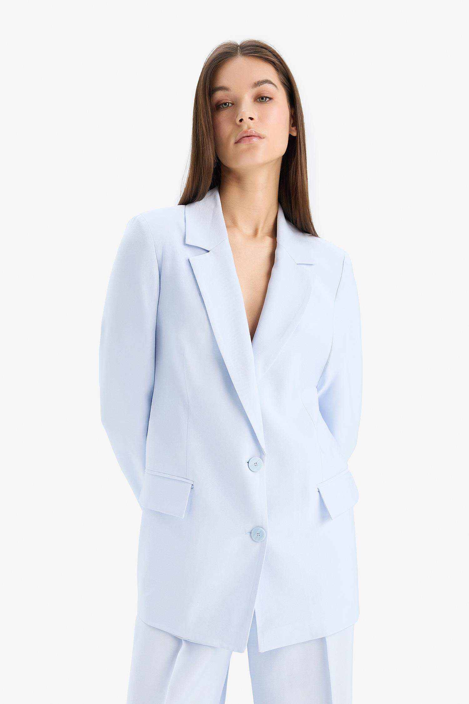 Блейзер оверсайз из тенселя, коллекция Afra x Defacto