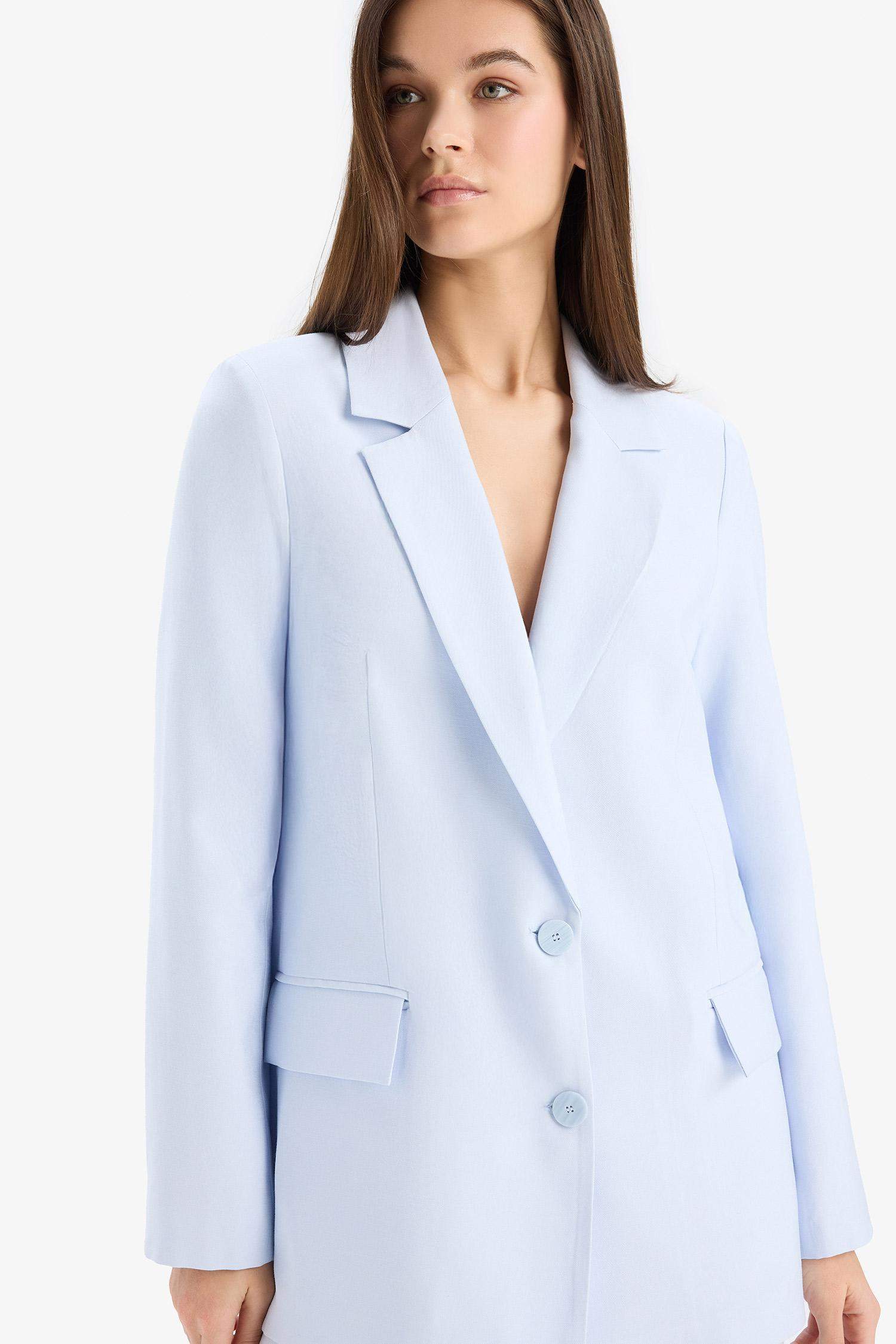 Блейзер оверсайз из тенселя, коллекция Afra x Defacto