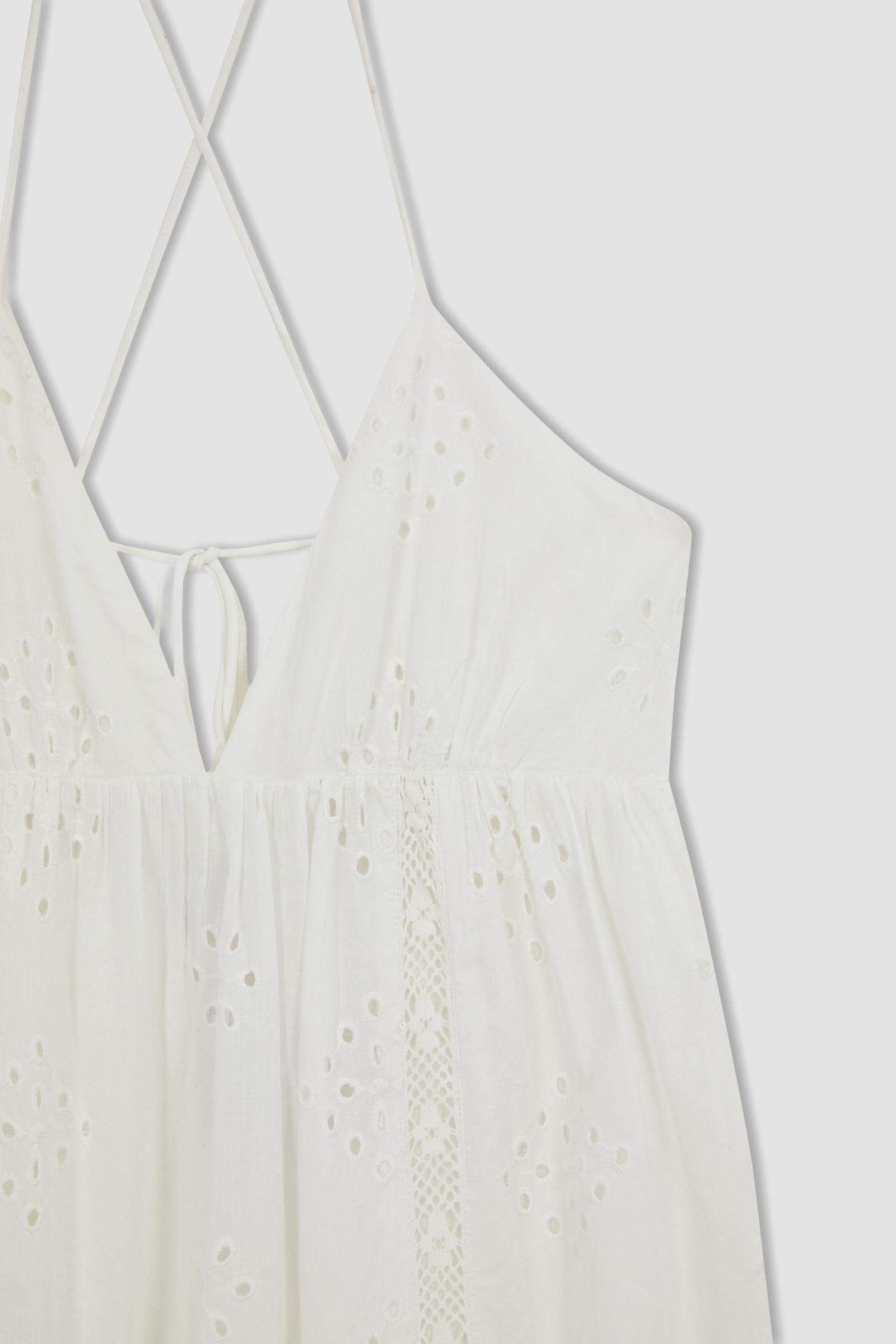 Платье мини с коротким рукавом