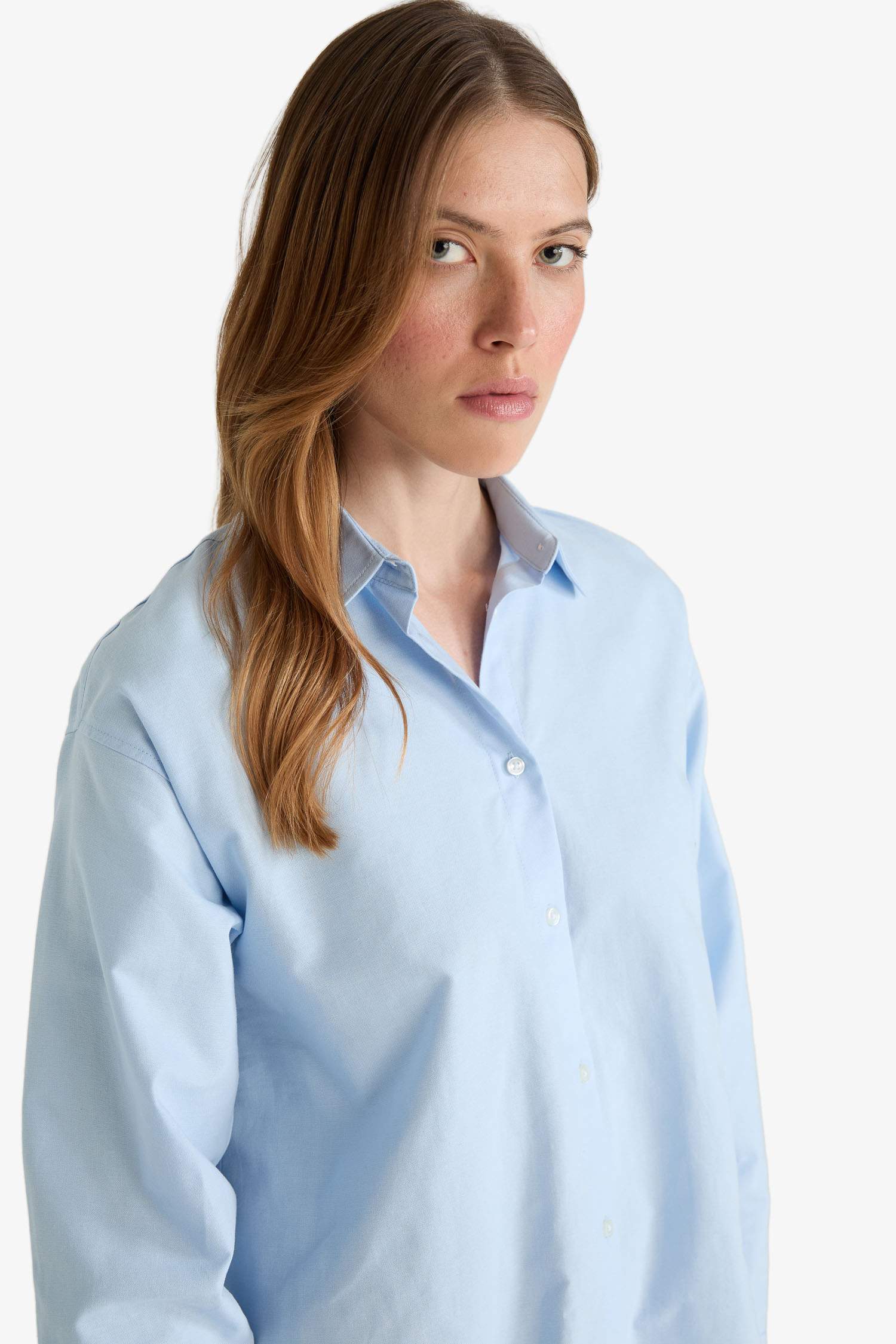 قميص ردن طويل أوكسفورد اوفر سايز