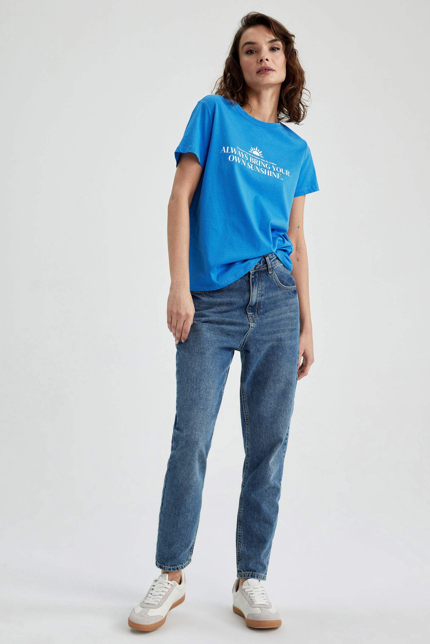 T-Shirt Coton coupe régulière à Manches Courtes