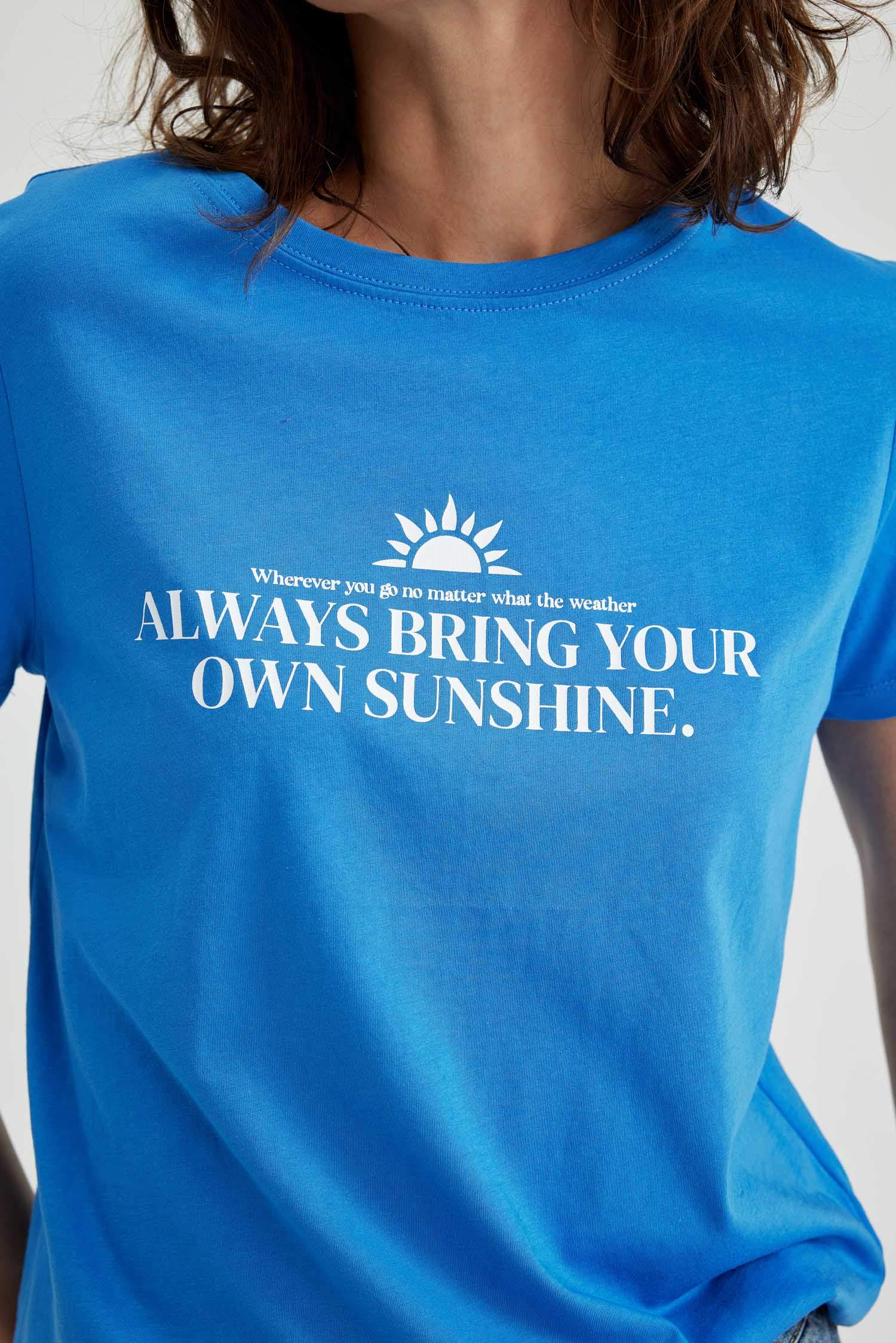 T-Shirt Coton coupe régulière à Manches Courtes