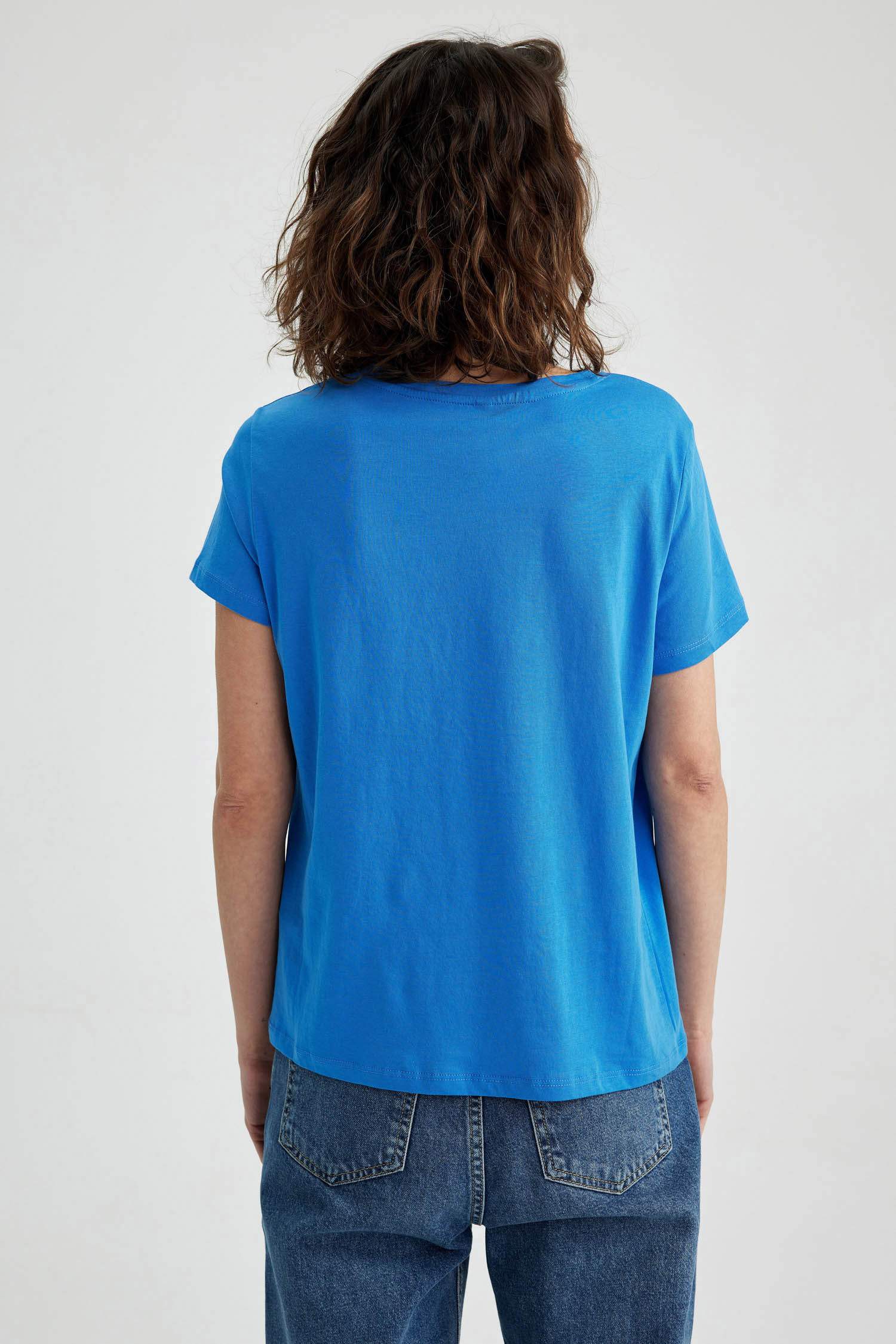 T-Shirt Coton coupe régulière à Manches Courtes