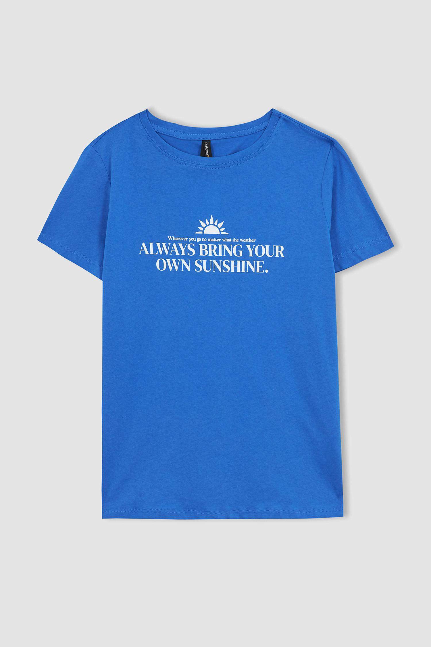 T-Shirt Coton coupe régulière à Manches Courtes