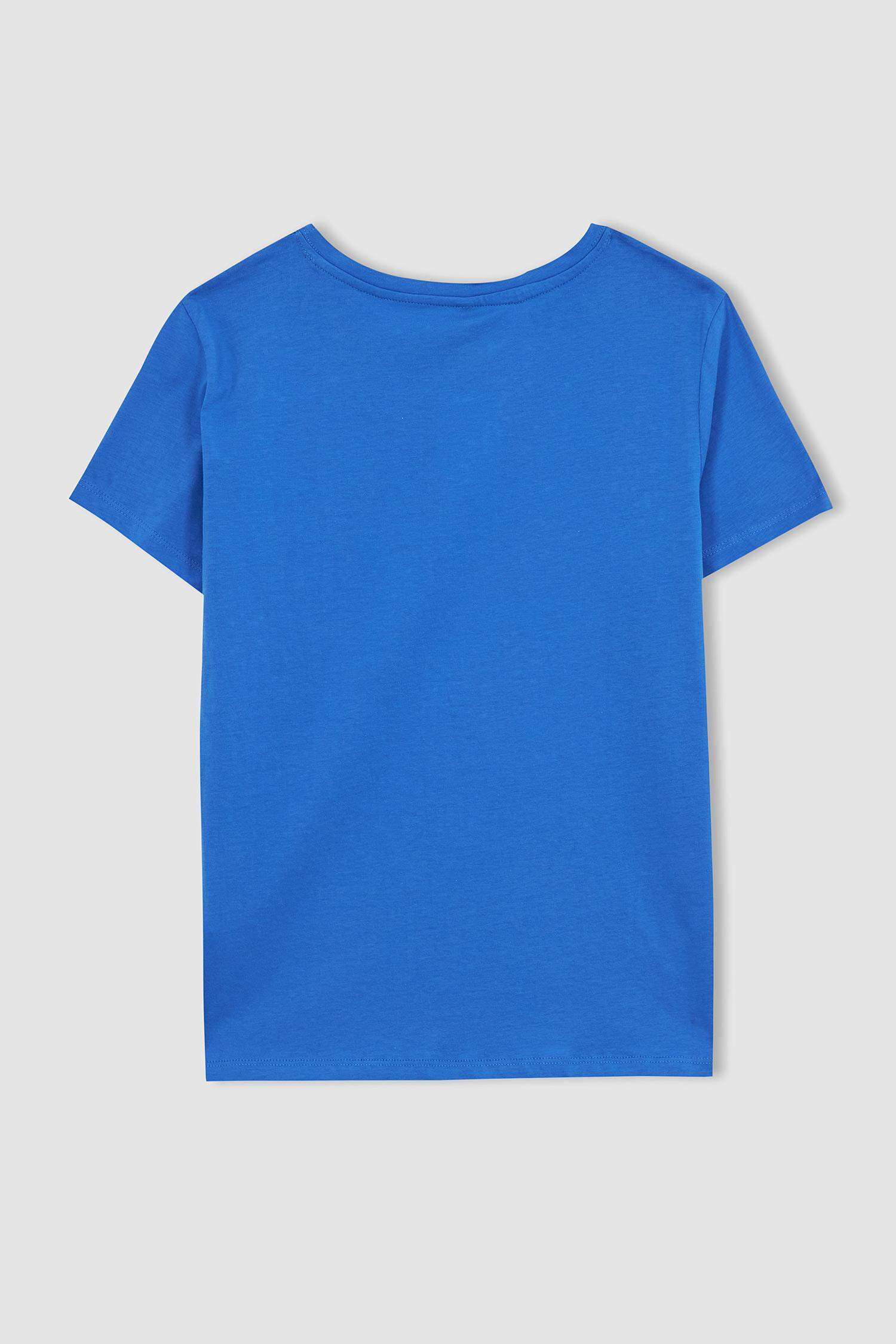 T-Shirt Coton coupe régulière à Manches Courtes