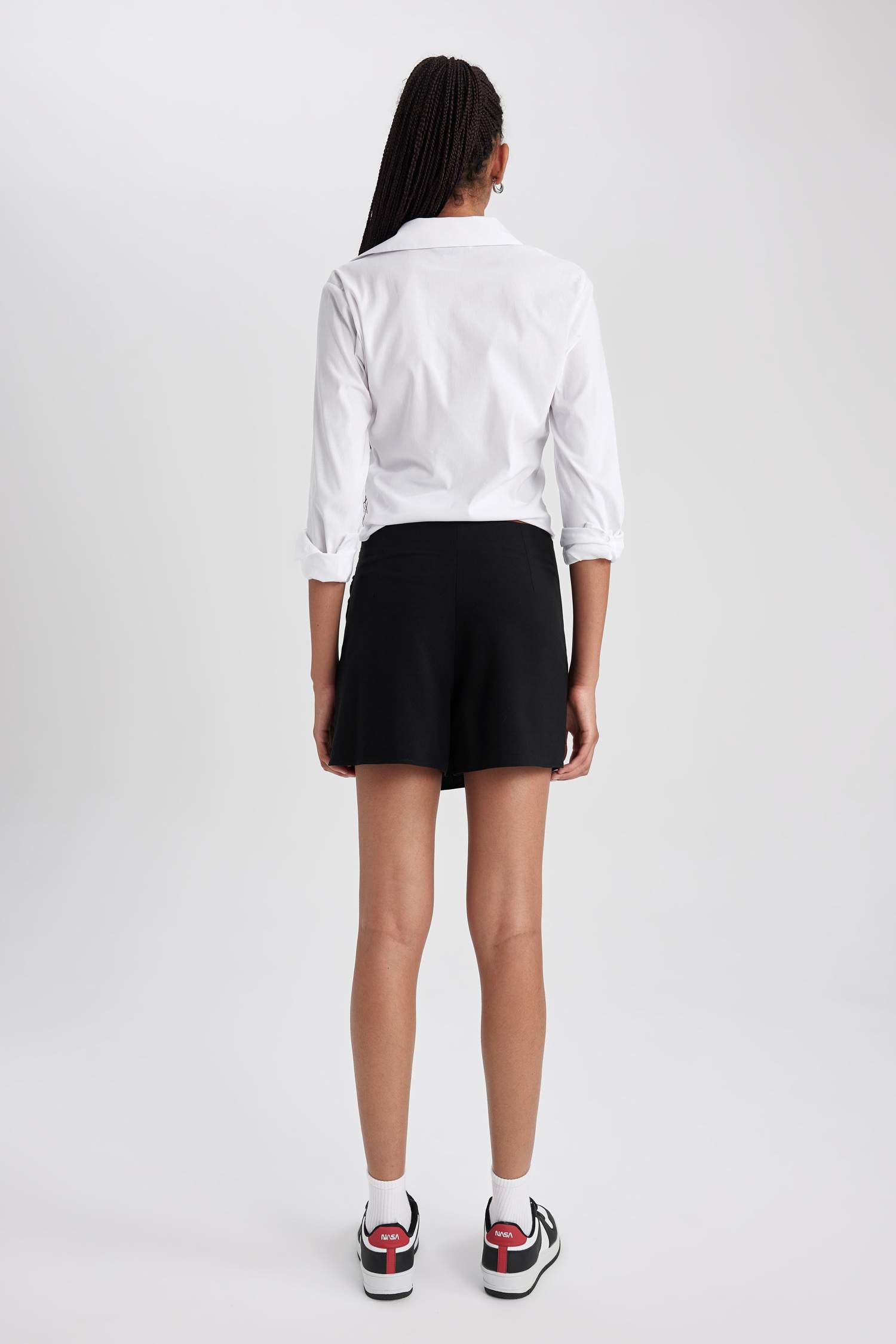 Regular Fit High Waist Shorts