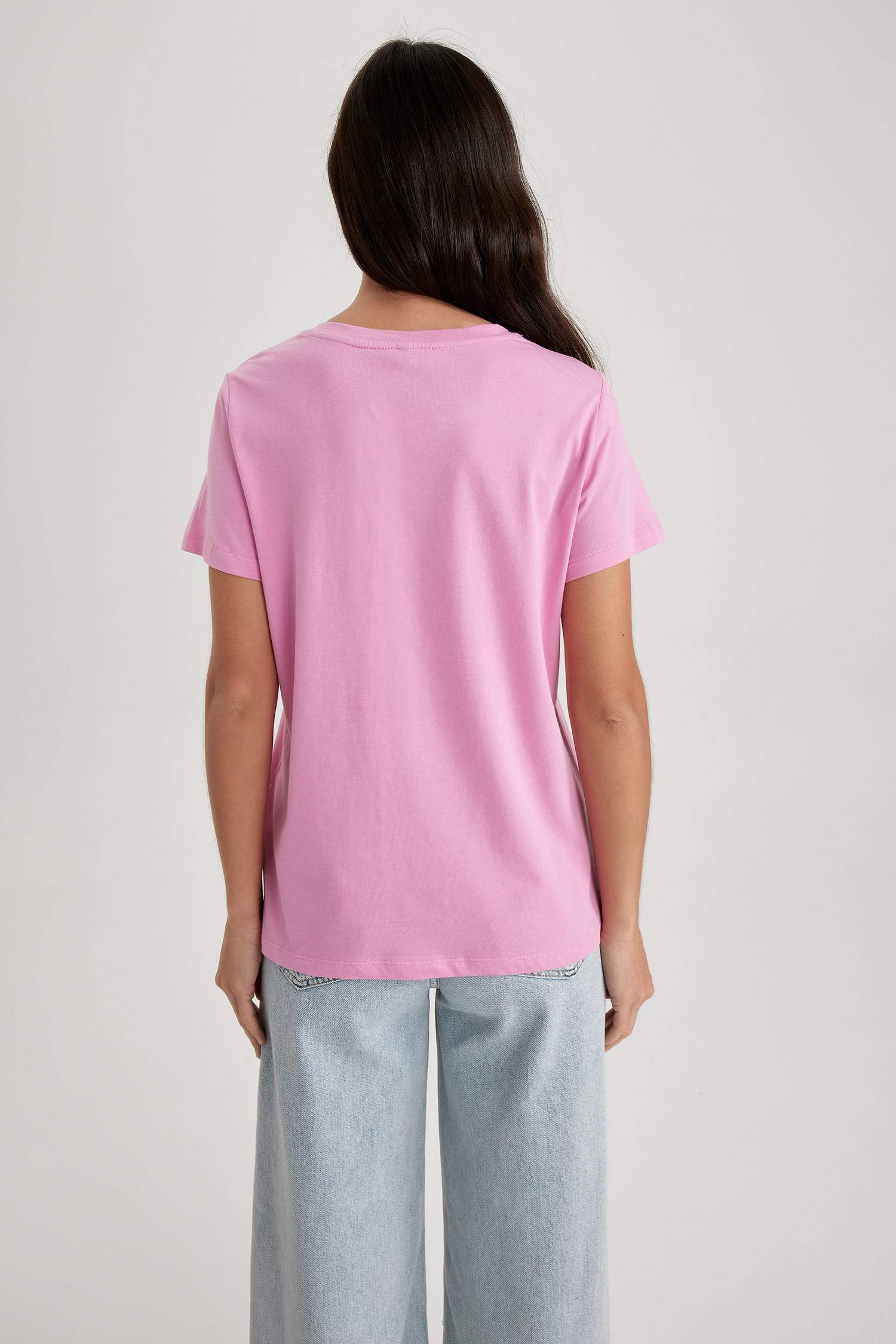 Regular Fit Crew Neck Slogan Short Sleeve T-Shirt