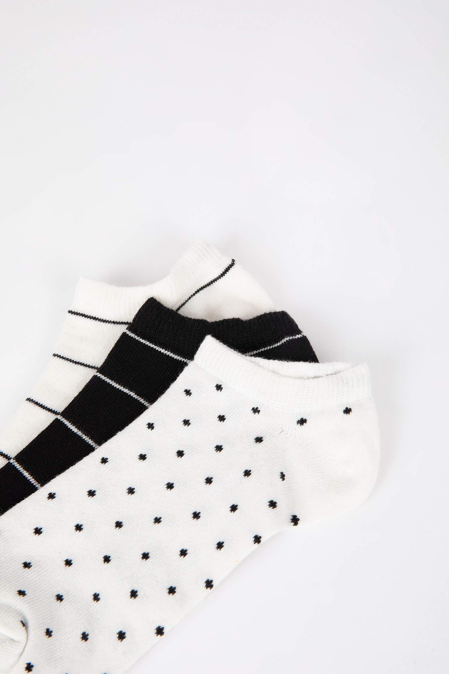 Kadın 3'lü Pamuklu Patik Çorap