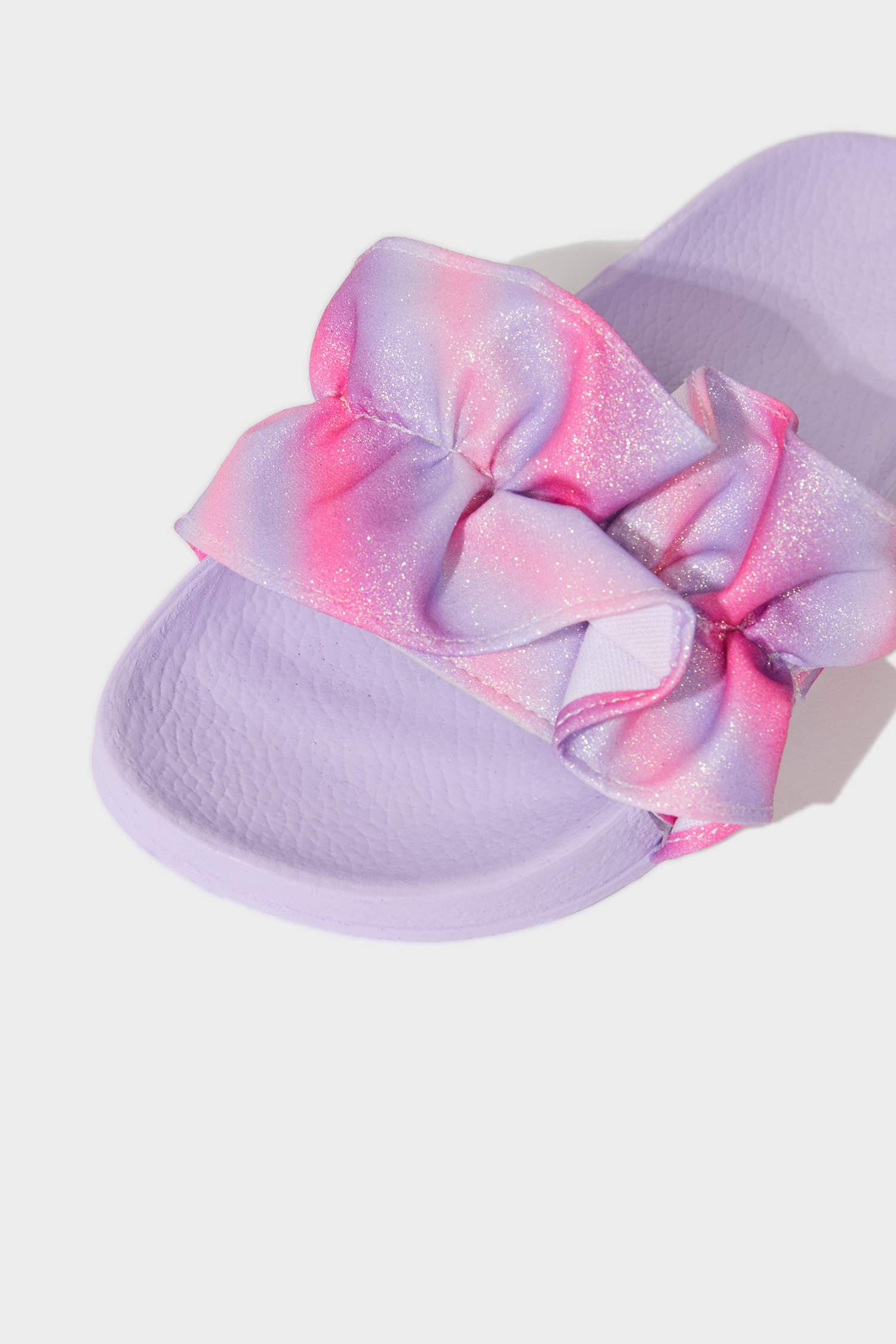 Girl Flat Sole Single Striped Eva Slippers