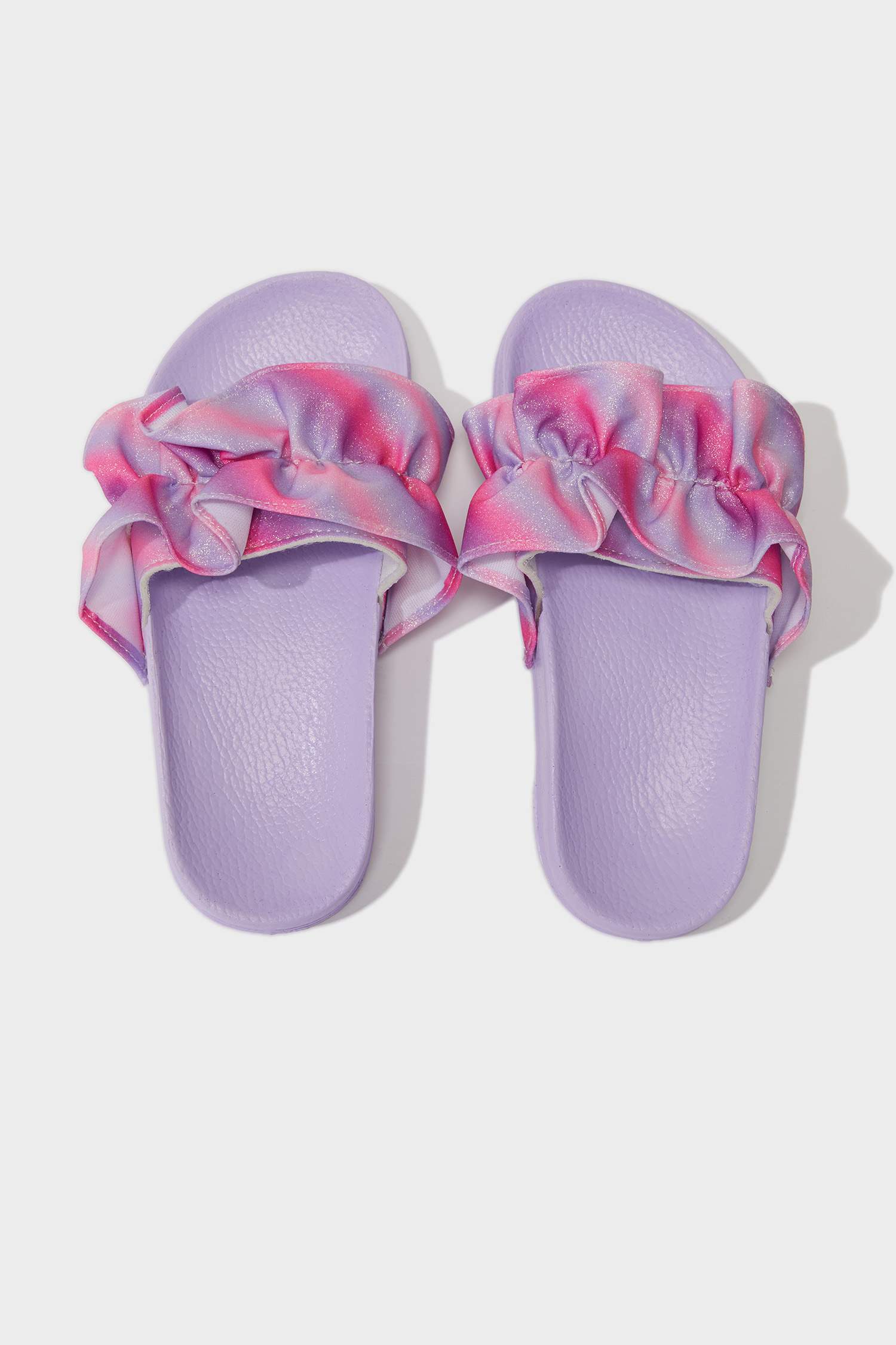 Girl Flat Sole Single Striped Eva Slippers