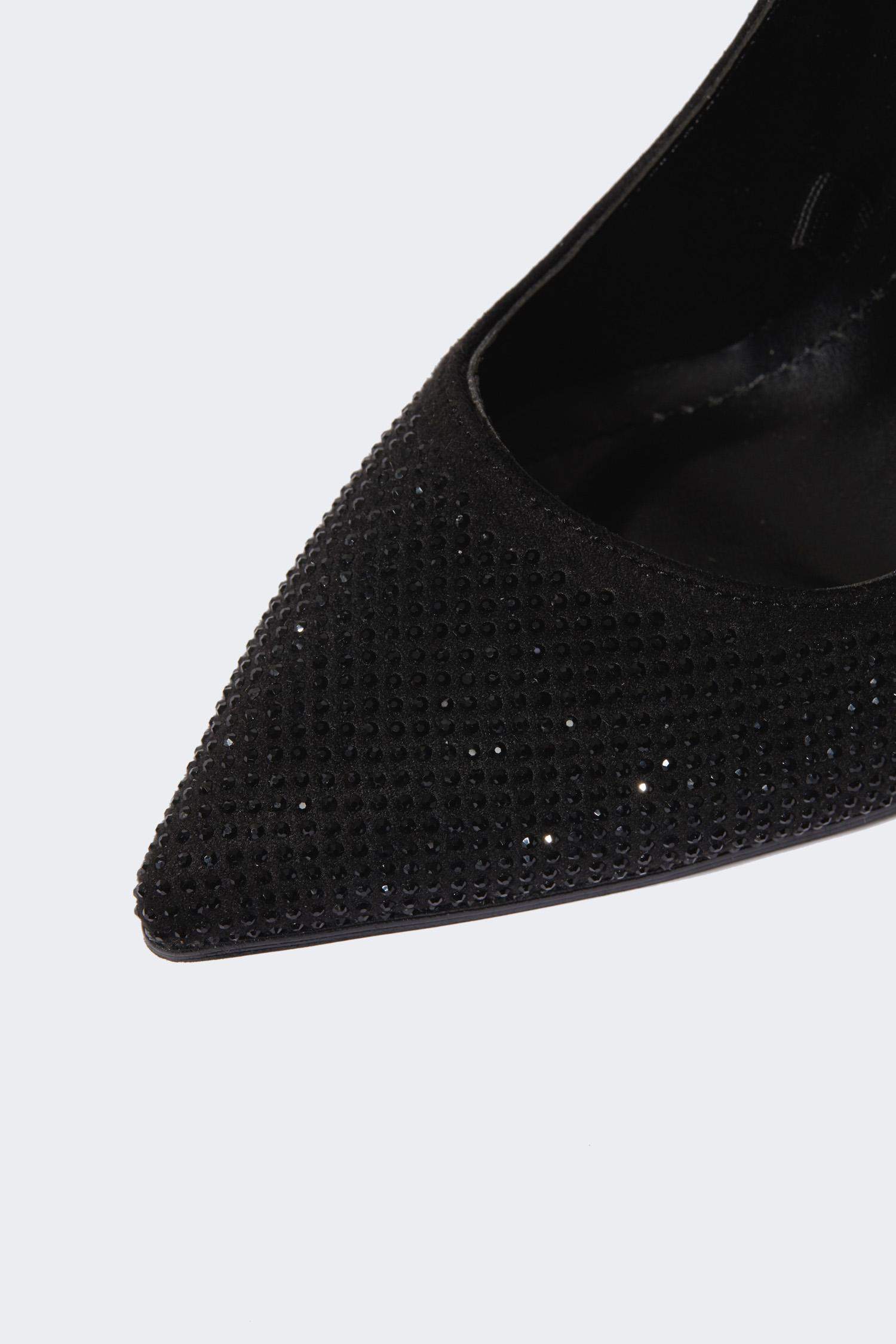 حذاء كعب عالي جلد صناعي بكعب عالي