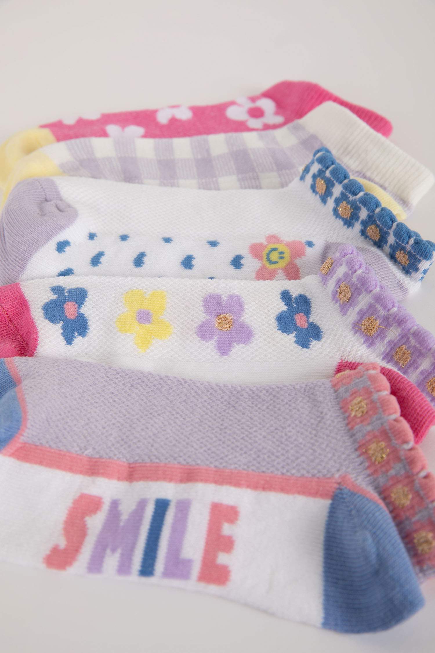 Chaussettes Courtes Coton pour Fille - 5 Paires