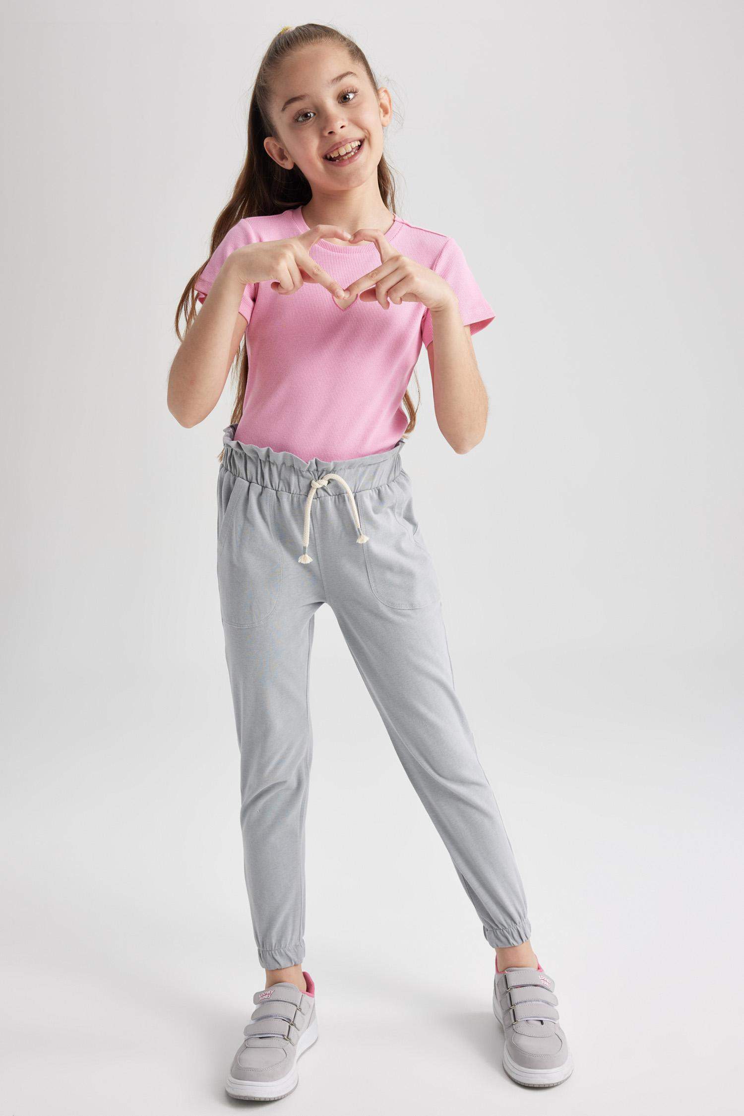 بنطلون بناتي جيرسي جوجر