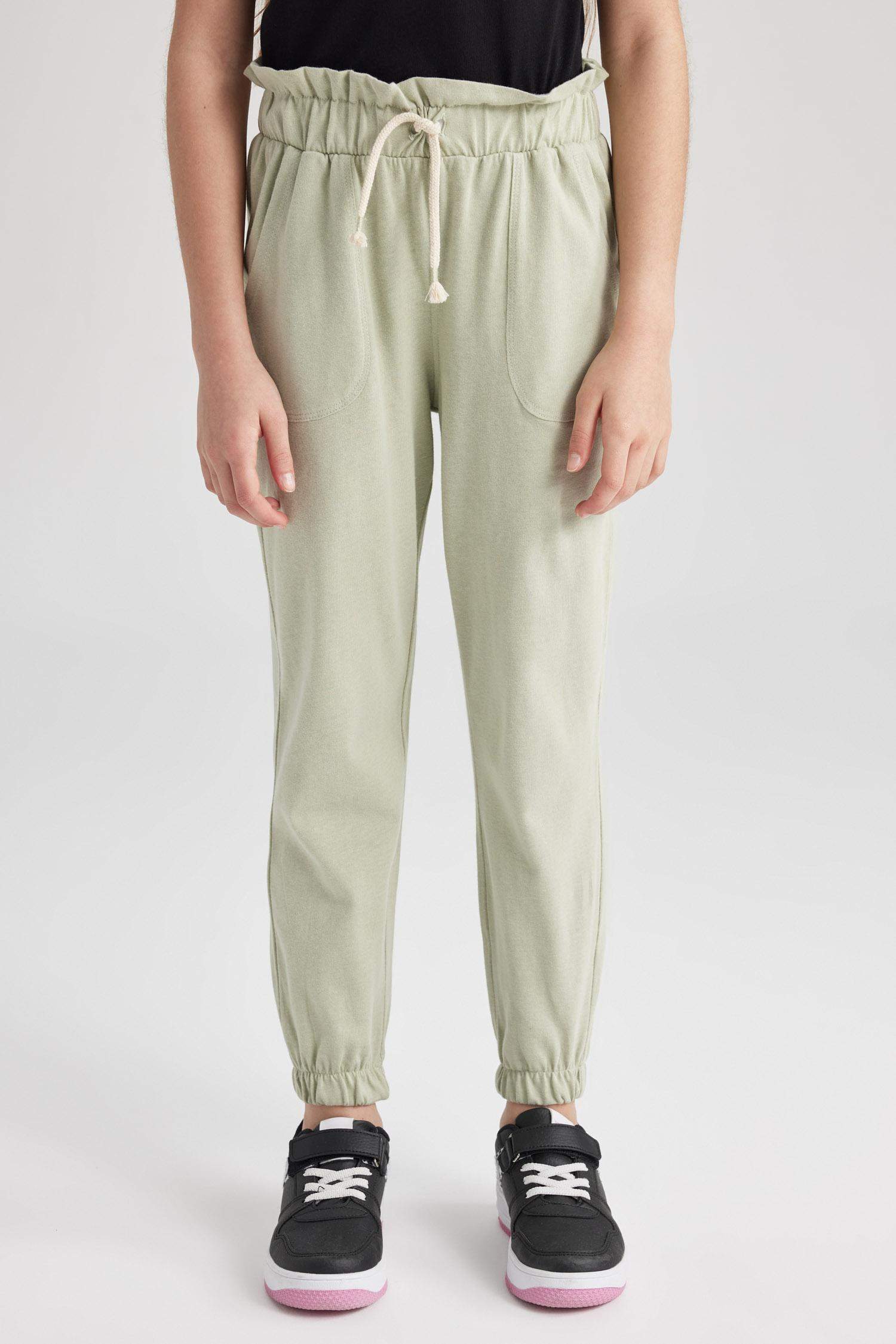 بنطلون بناتي جيرسي جوجر فيت