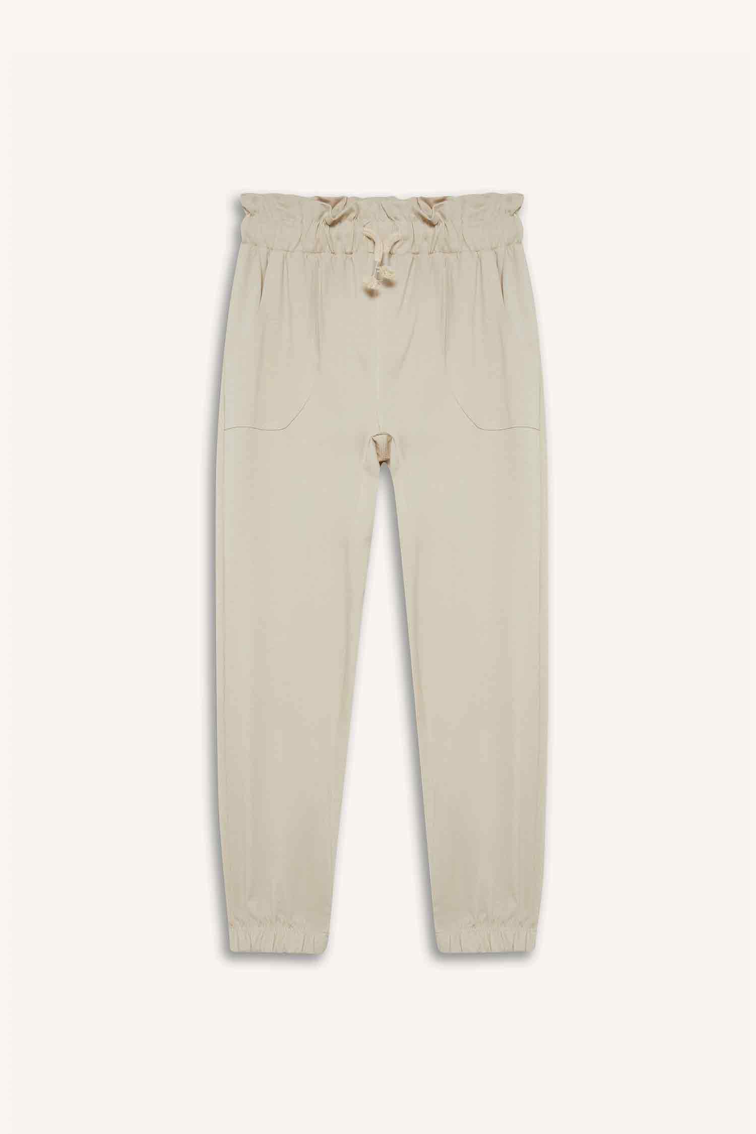 Kız Çocuk Beli Lastikli Cepli Jogger Eşofman Altı