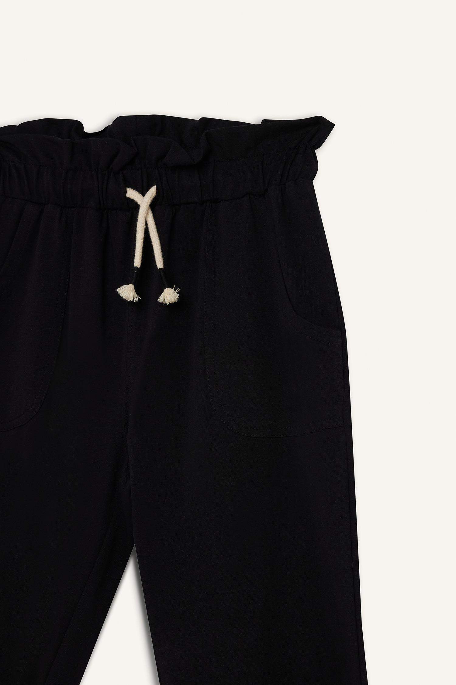 Kız Çocuk Beli Lastikli Cepli Jogger Eşofman Altı