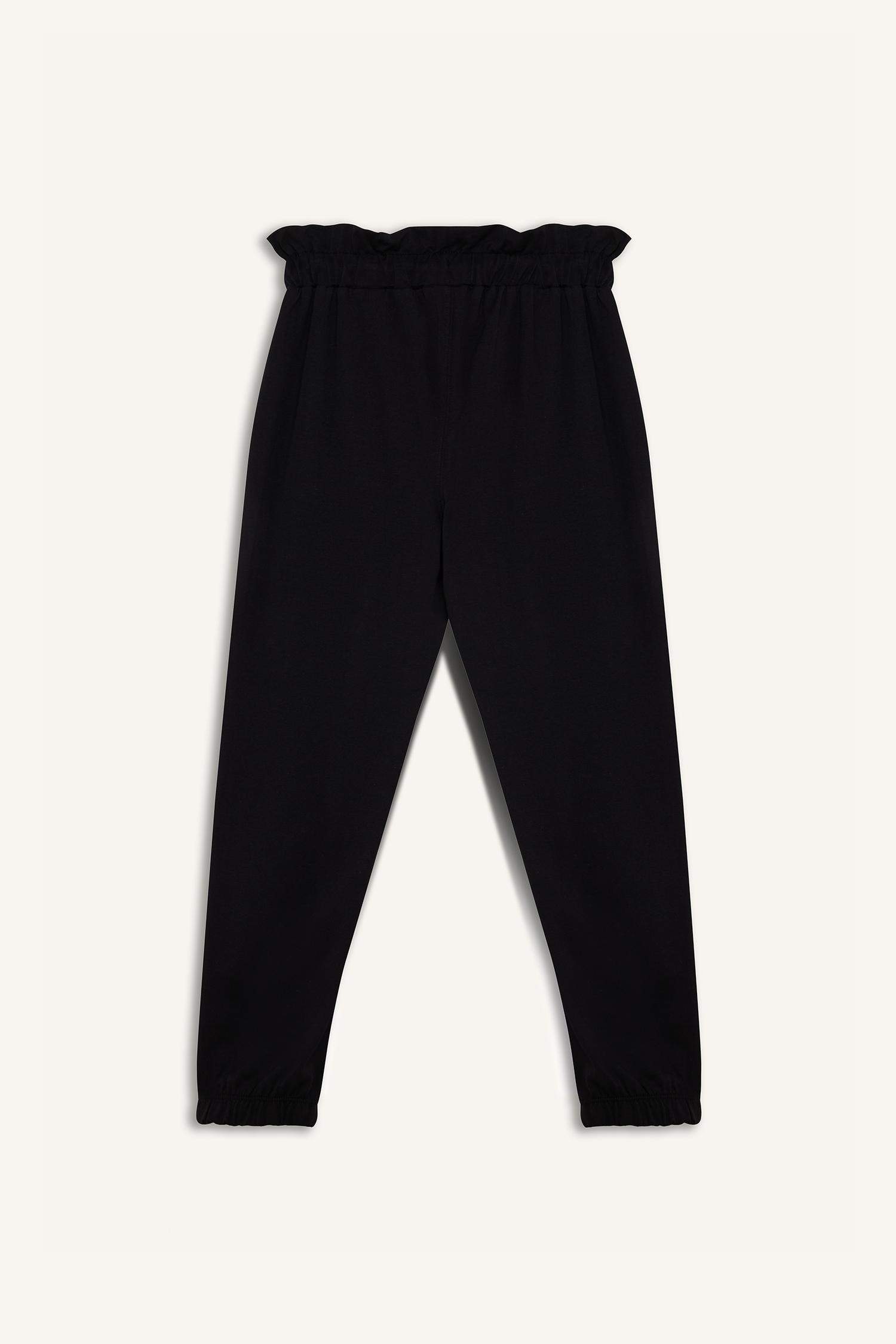 Kız Çocuk Beli Lastikli Cepli Jogger Eşofman Altı