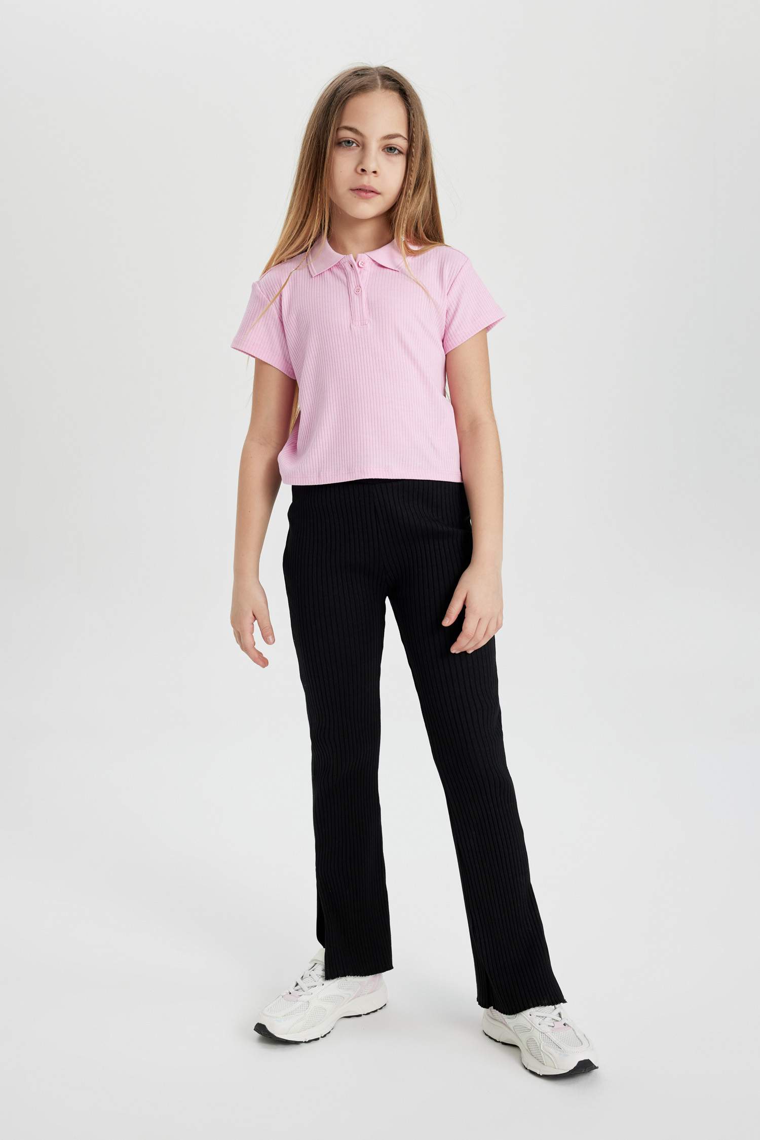 Қыздарға арналған Flare Fit қырлы камзол шалбары