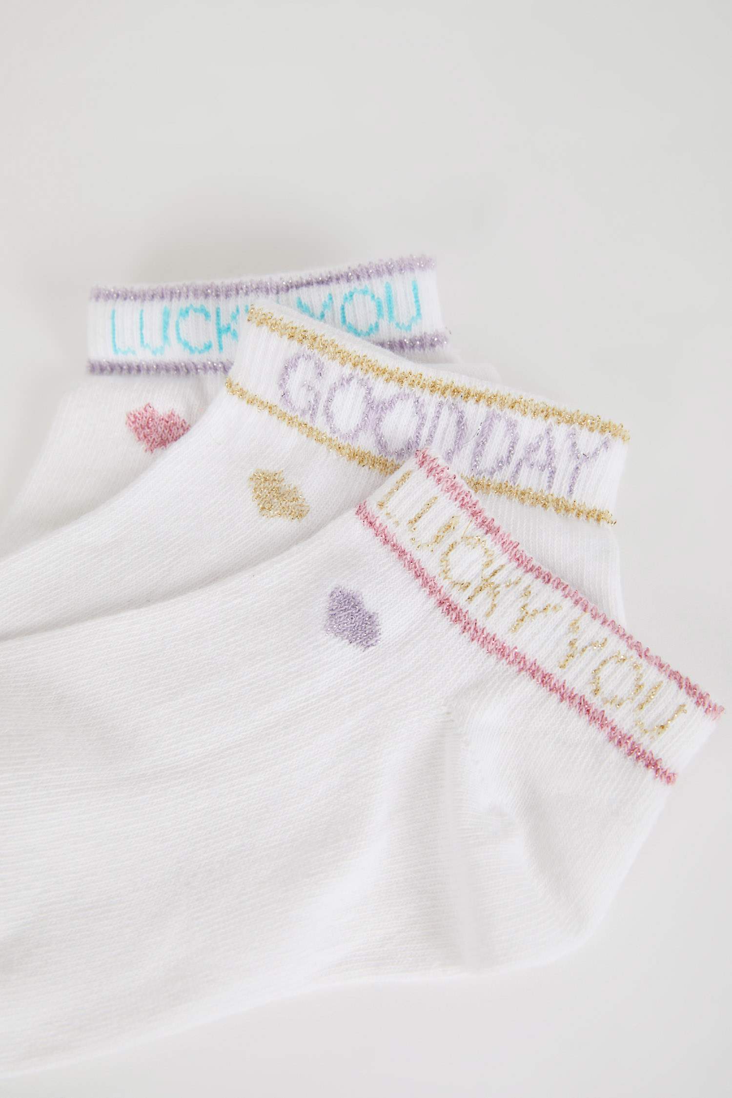 Kız Çocuk 3'lü Pamuklu Patik Çorap