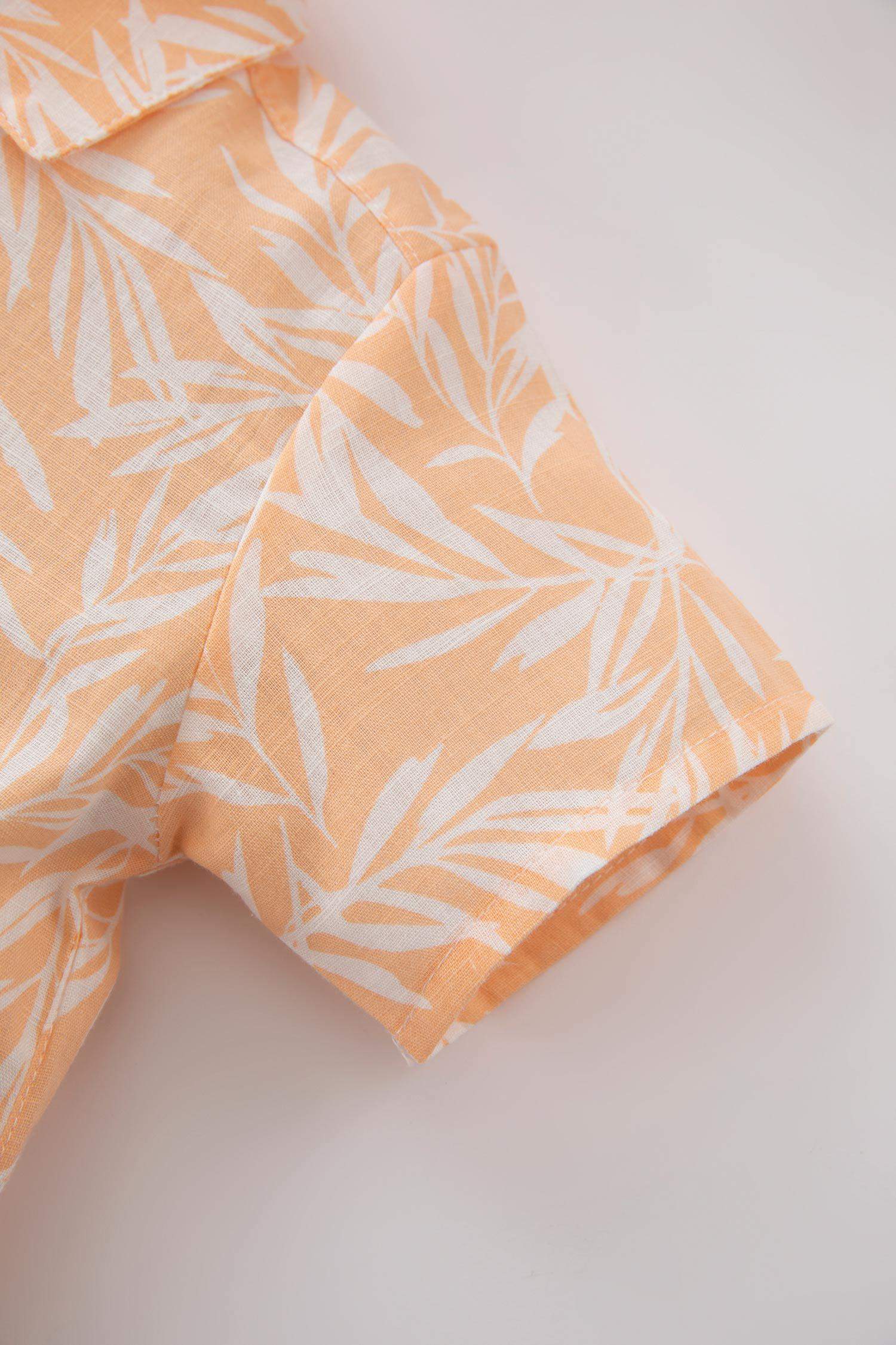 Chemises à manches courtes Col De Chemise Manche Courte Motif Tropical