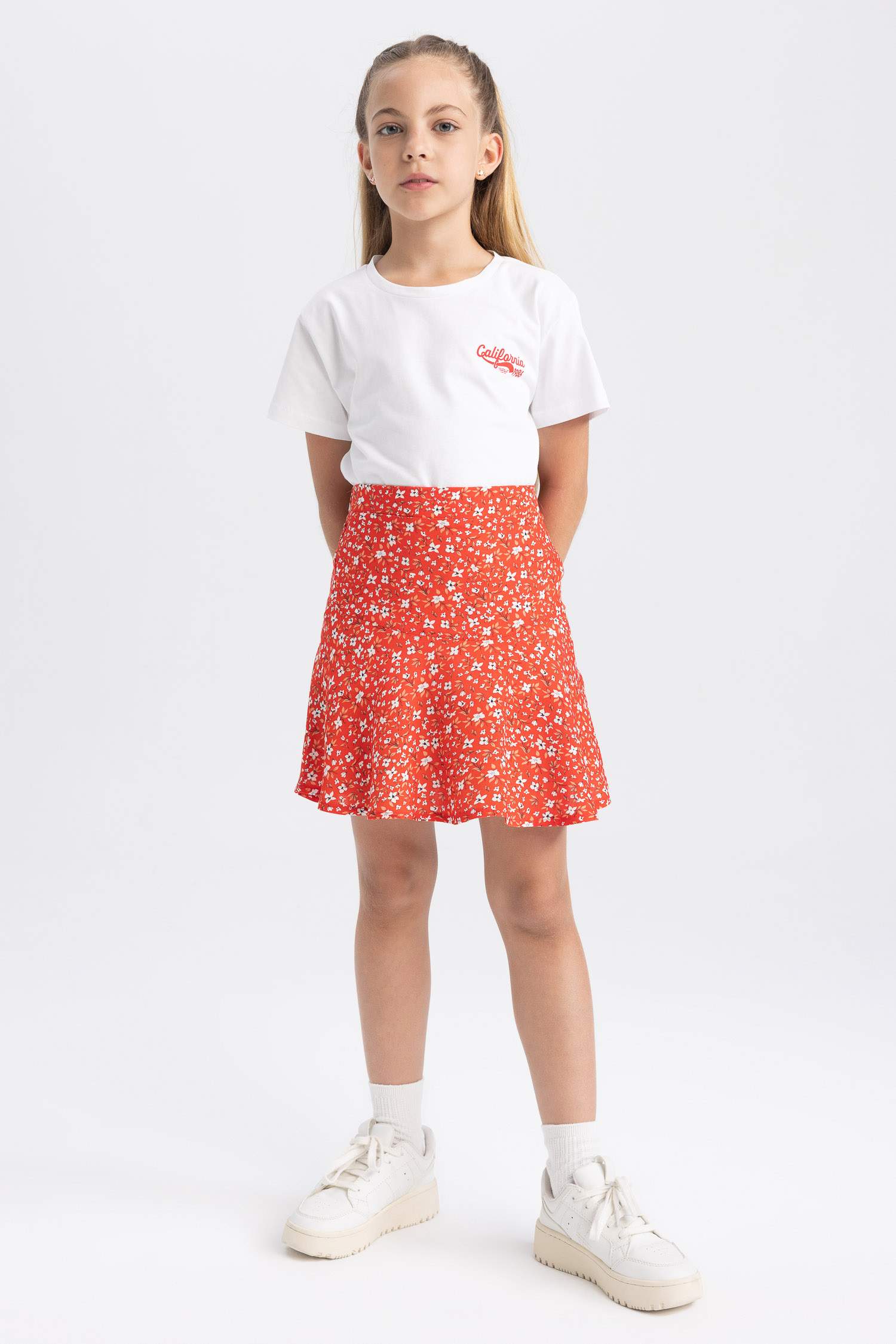Girl Viscose Regular Fit Skirt