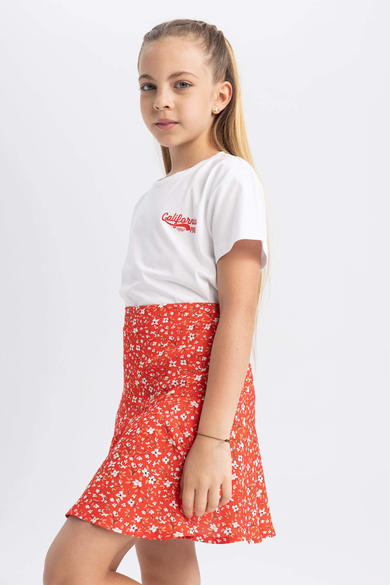 Girl Viscose Regular Fit Skirt
