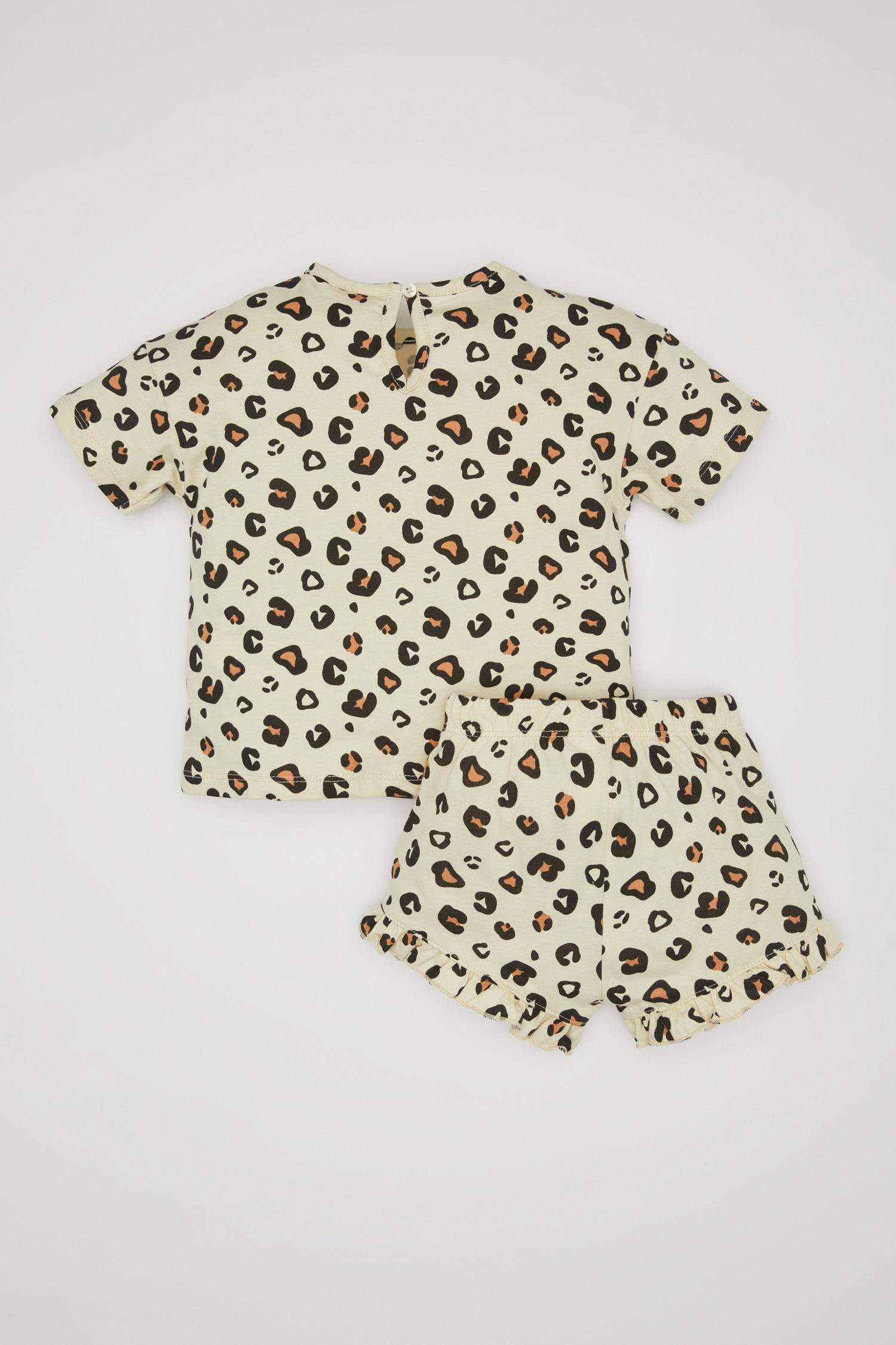 Ensemble de T-shirt à col rond et Short à motifs pour BéBé Fille