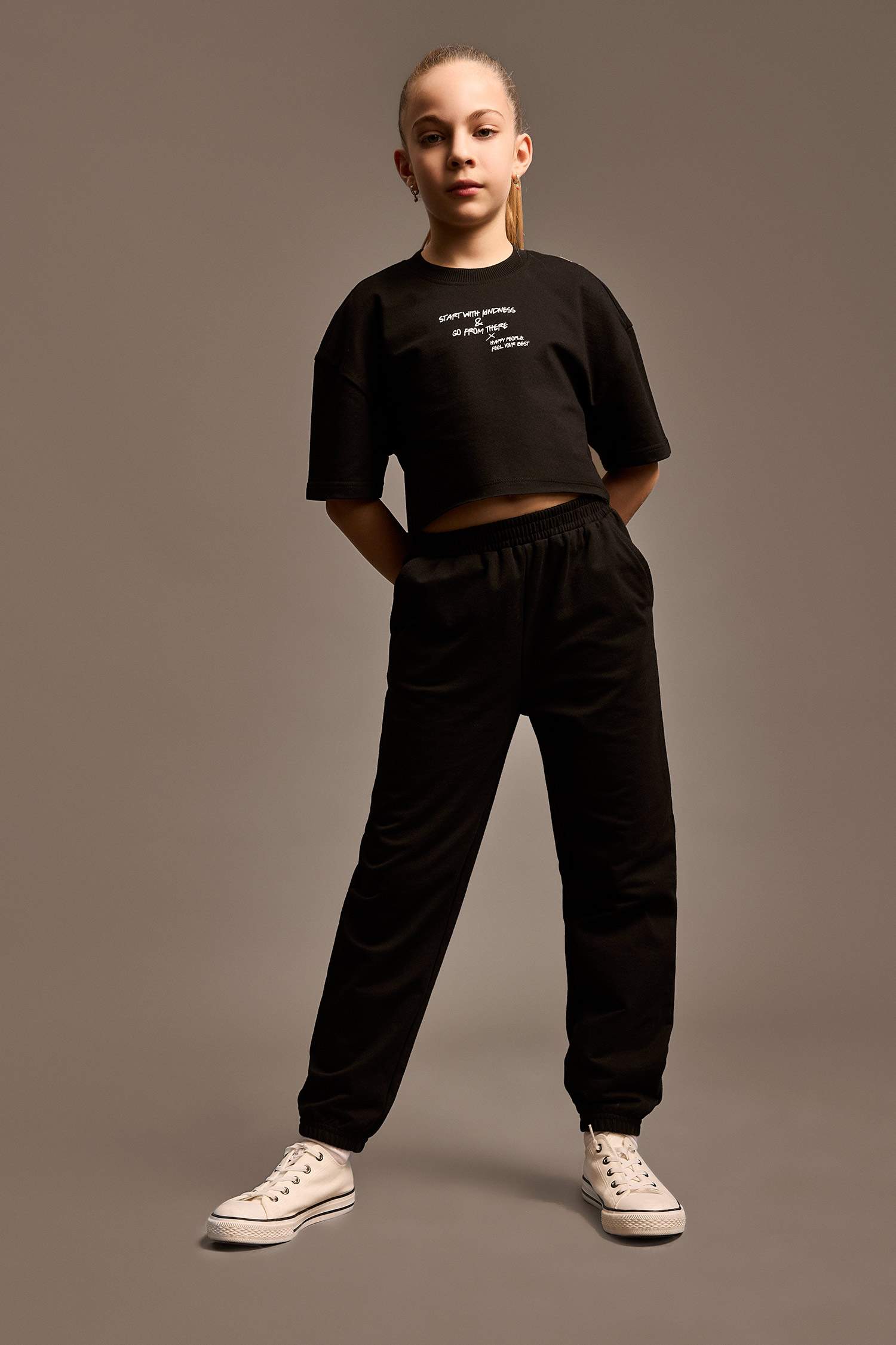 Girl Sweatshirt Fabric 2 Piece Set