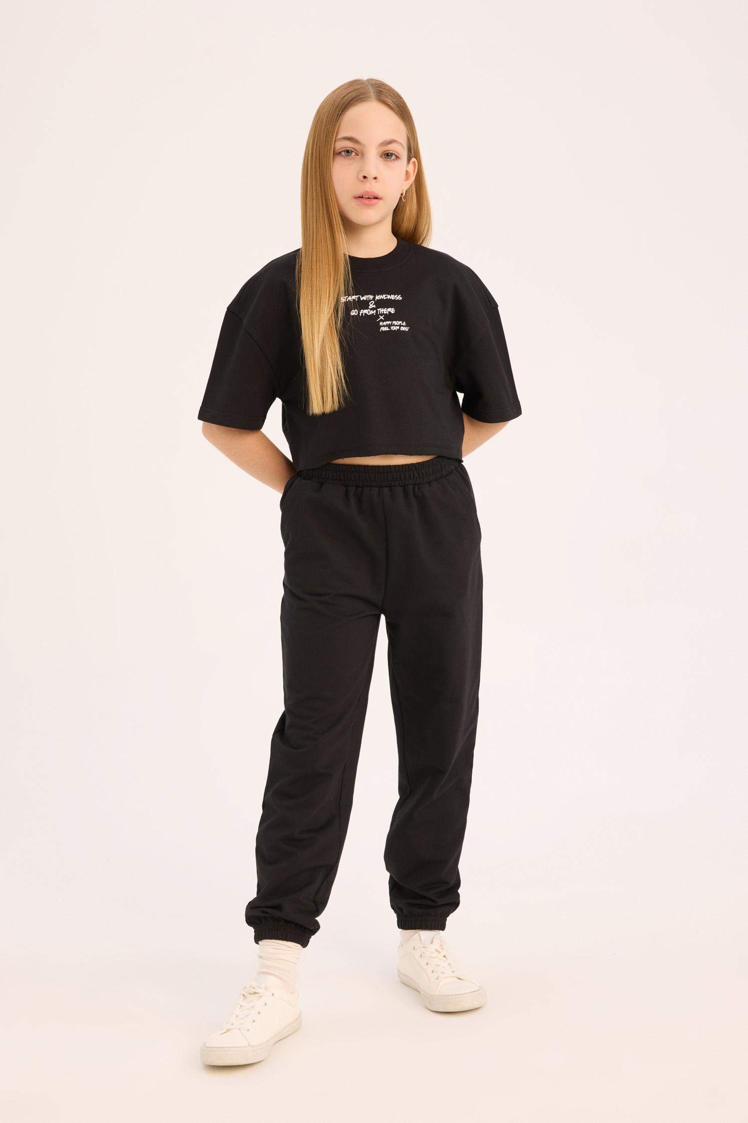 Girl Sweatshirt Fabric 2 Piece Set