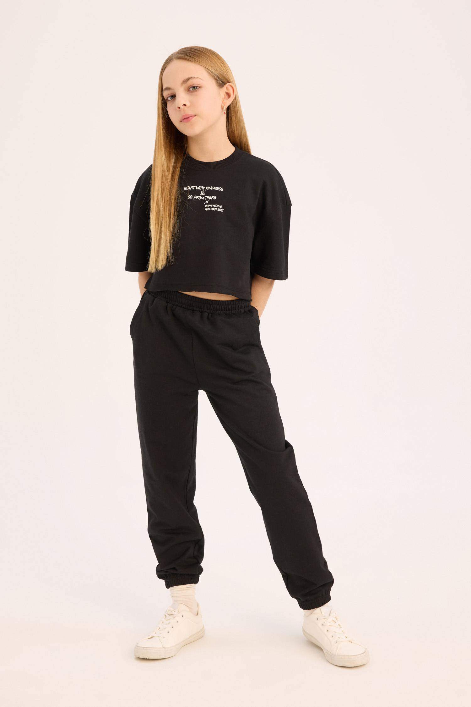 Girl Sweatshirt Fabric 2 Piece Set