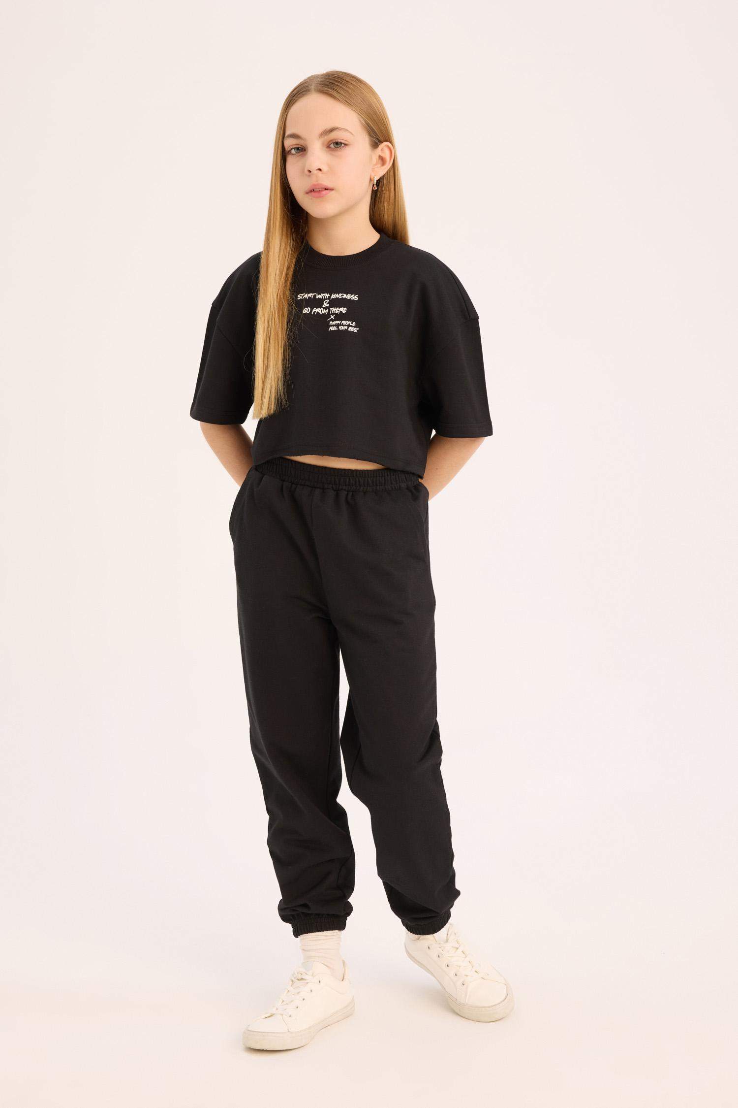 Girl Sweatshirt Fabric 2 Piece Set