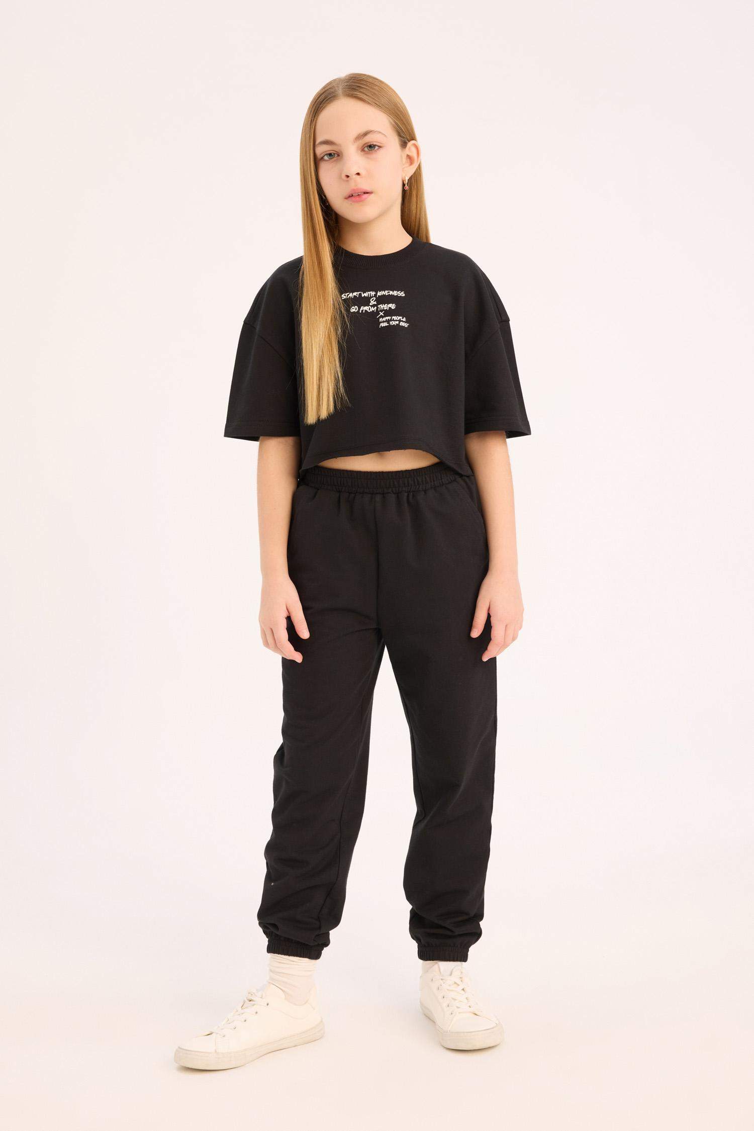 Girl Sweatshirt Fabric 2 Piece Set