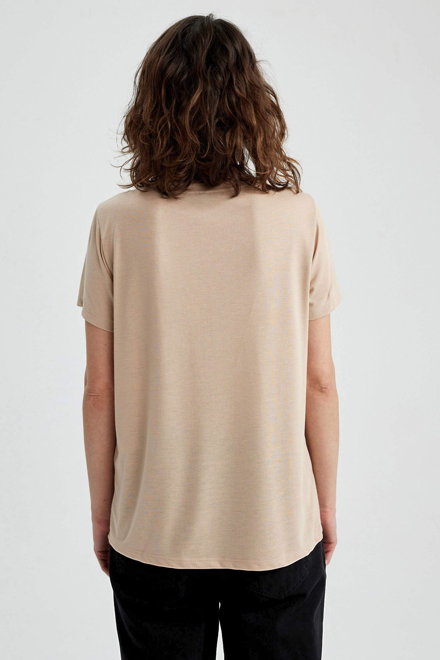 Regular Fit Crew Neck Printed Short Sleeve T-Shirt