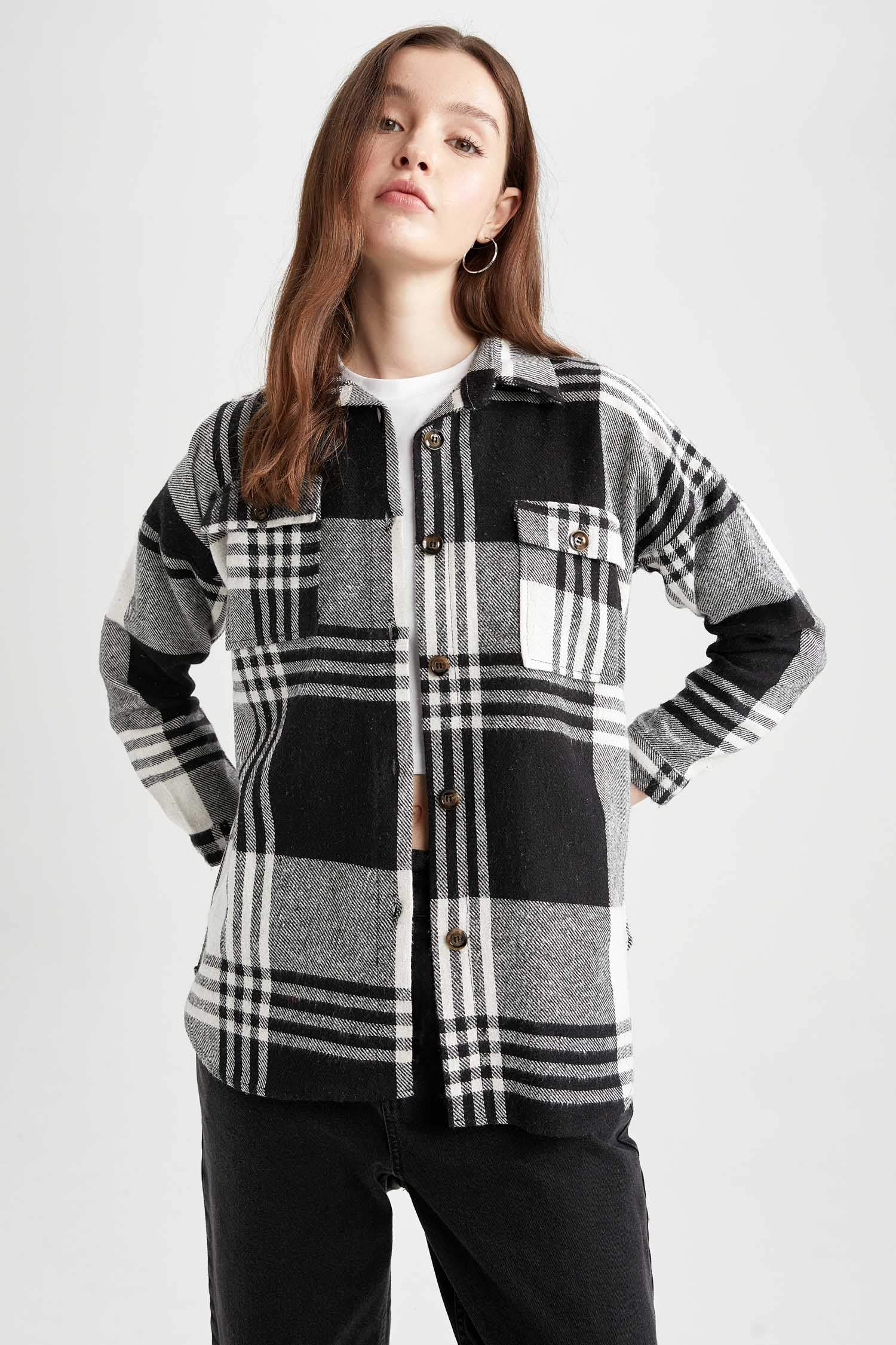 Сорочка з довгим рукавом з фланелі для жінок