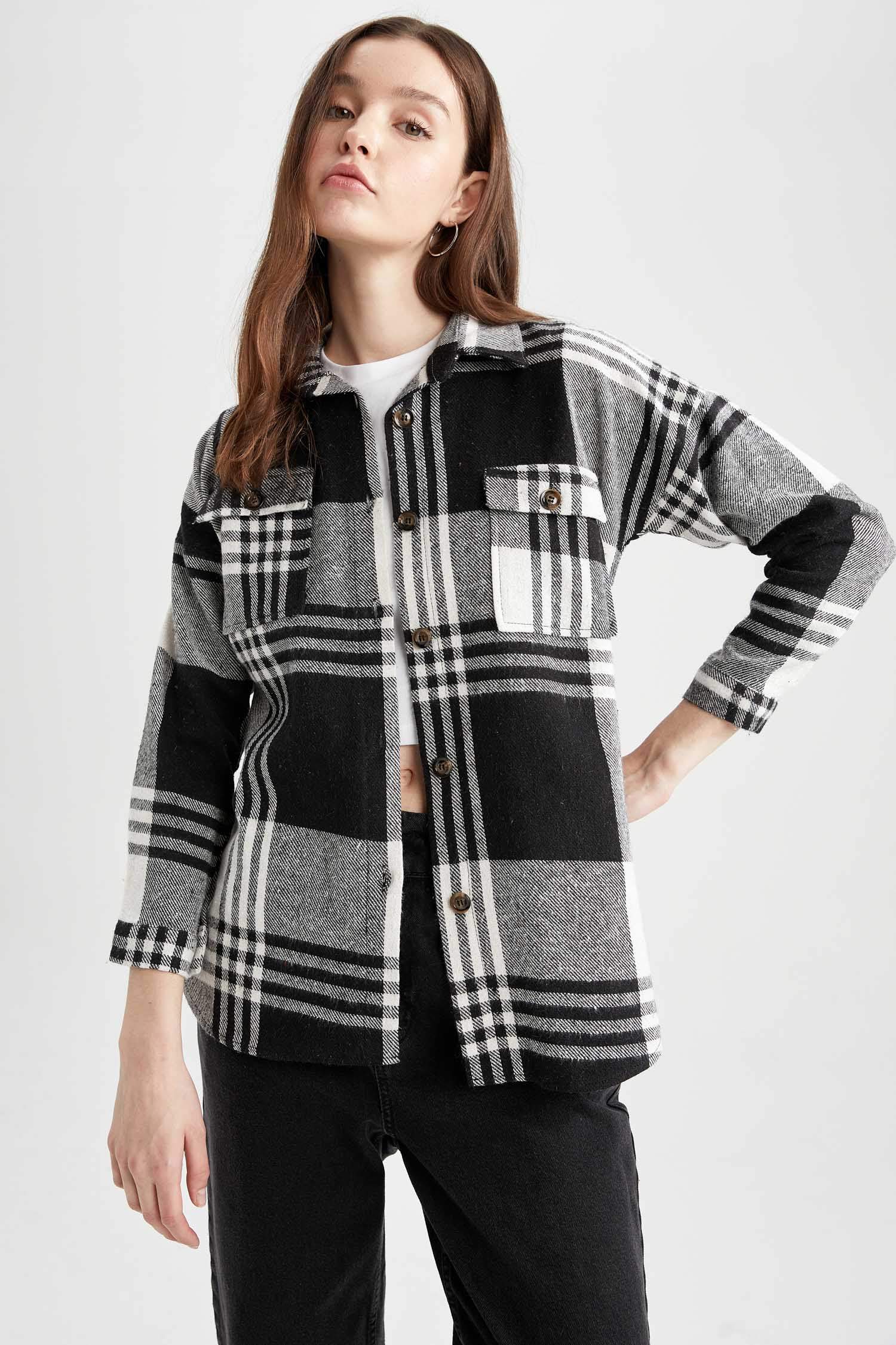 Сорочка з довгим рукавом з фланелі для жінок