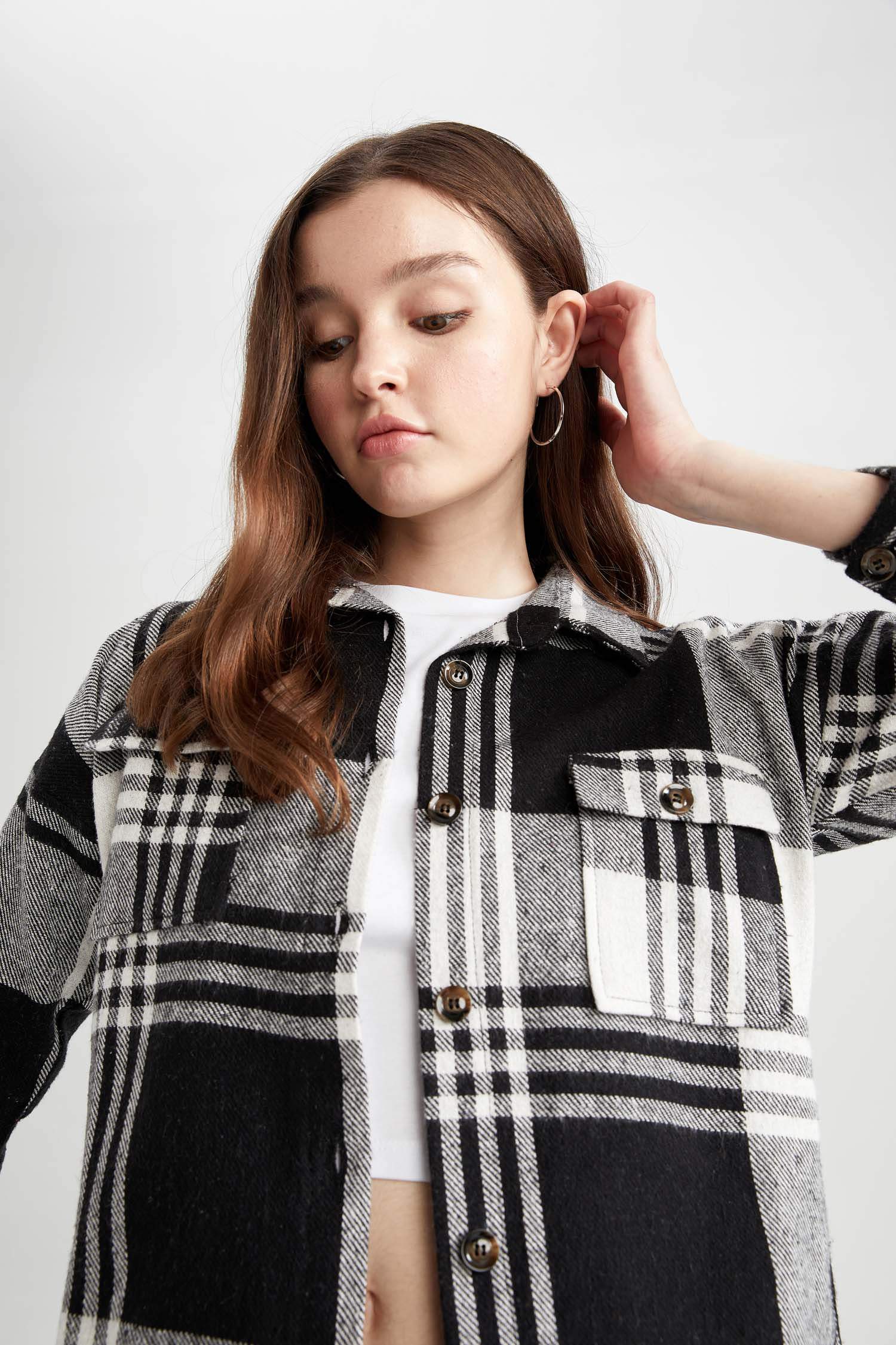 Сорочка з довгим рукавом з фланелі для жінок