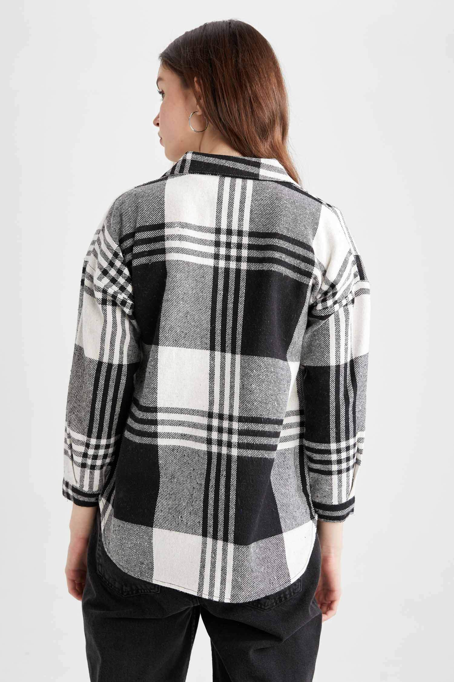 Сорочка з довгим рукавом з фланелі для жінок