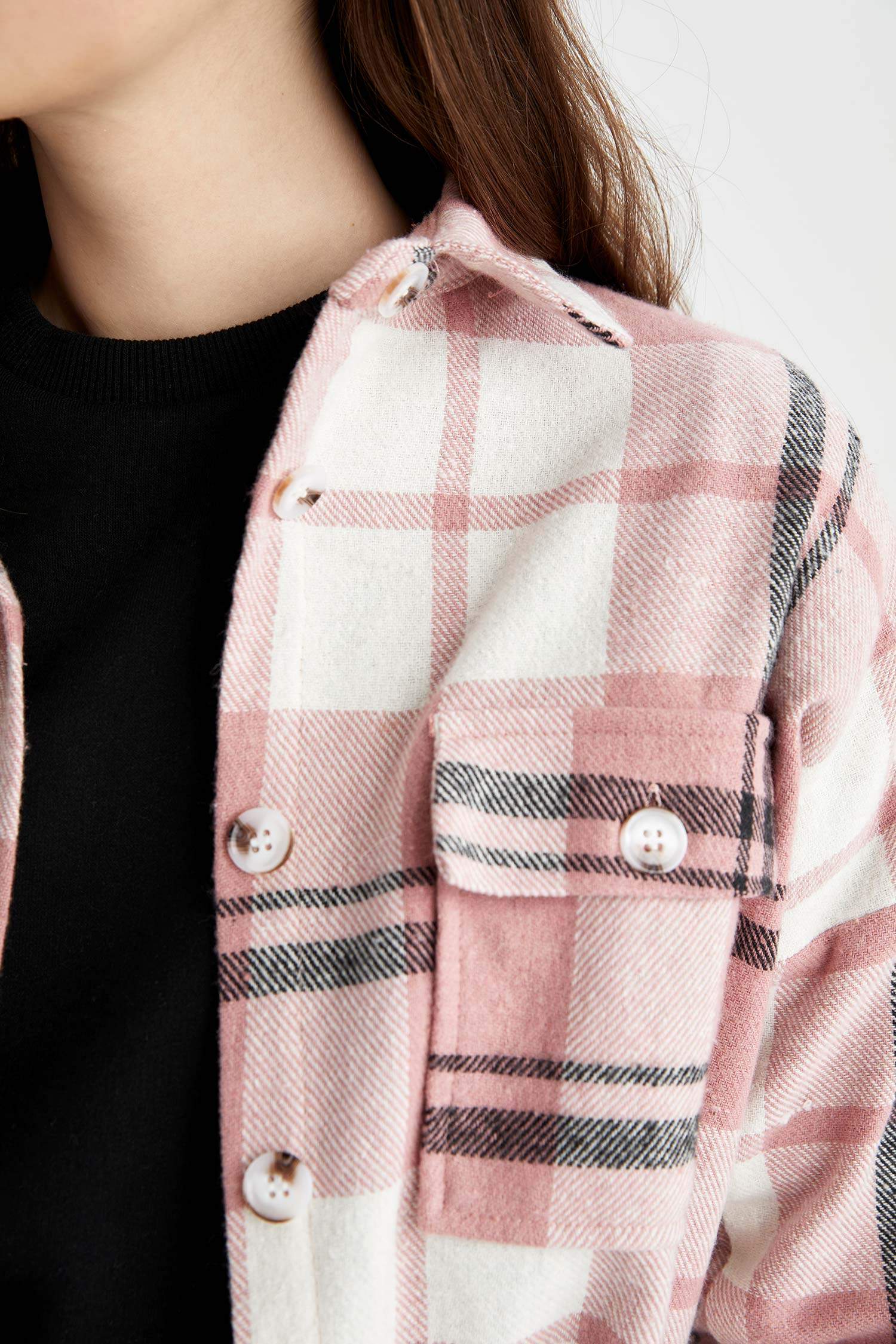 Сорочка з довгим рукавом з фланелі для жінок