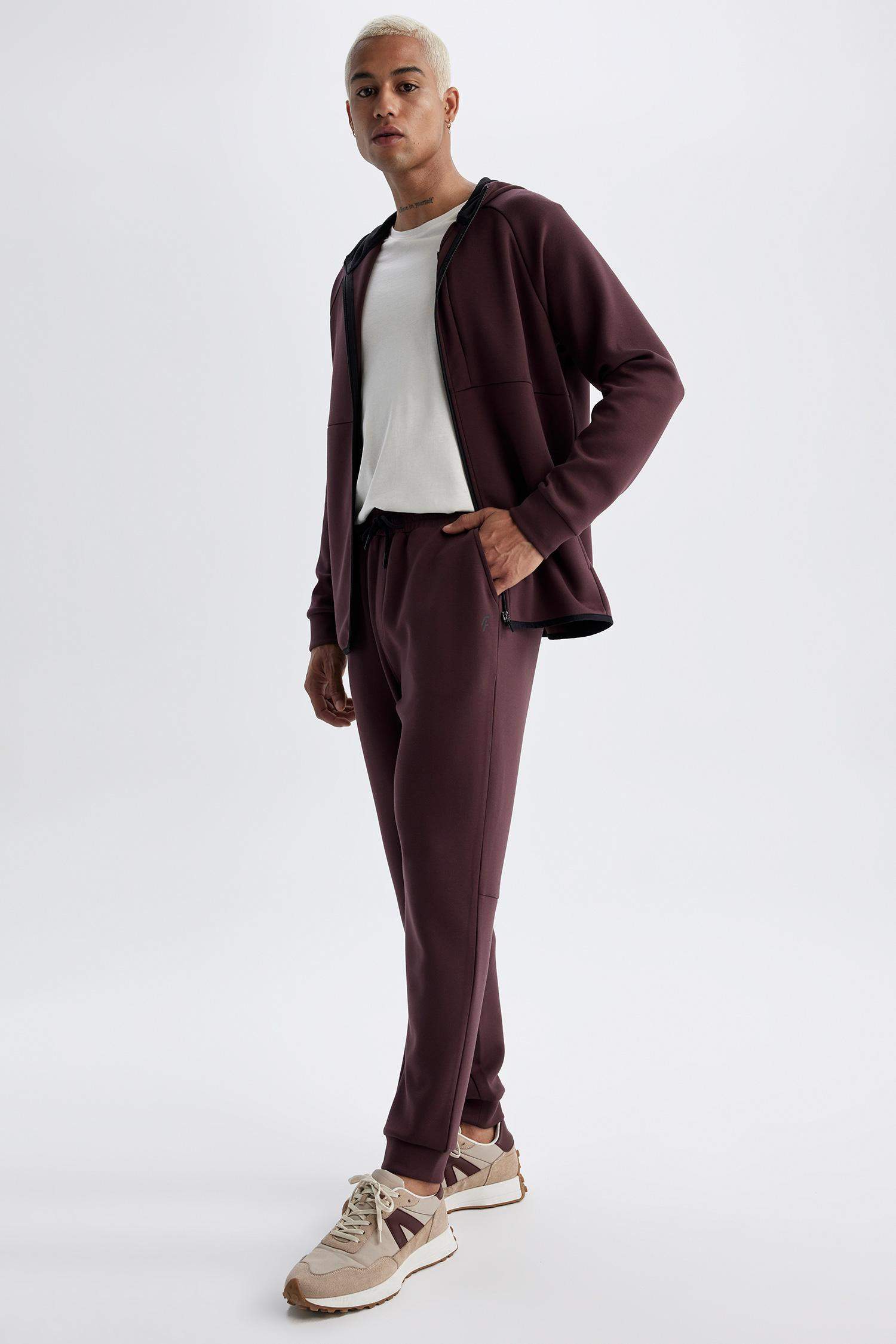 بنطلون سويت بانتس جوجر قماش سكوبا سليم فيت من DeFactoFit