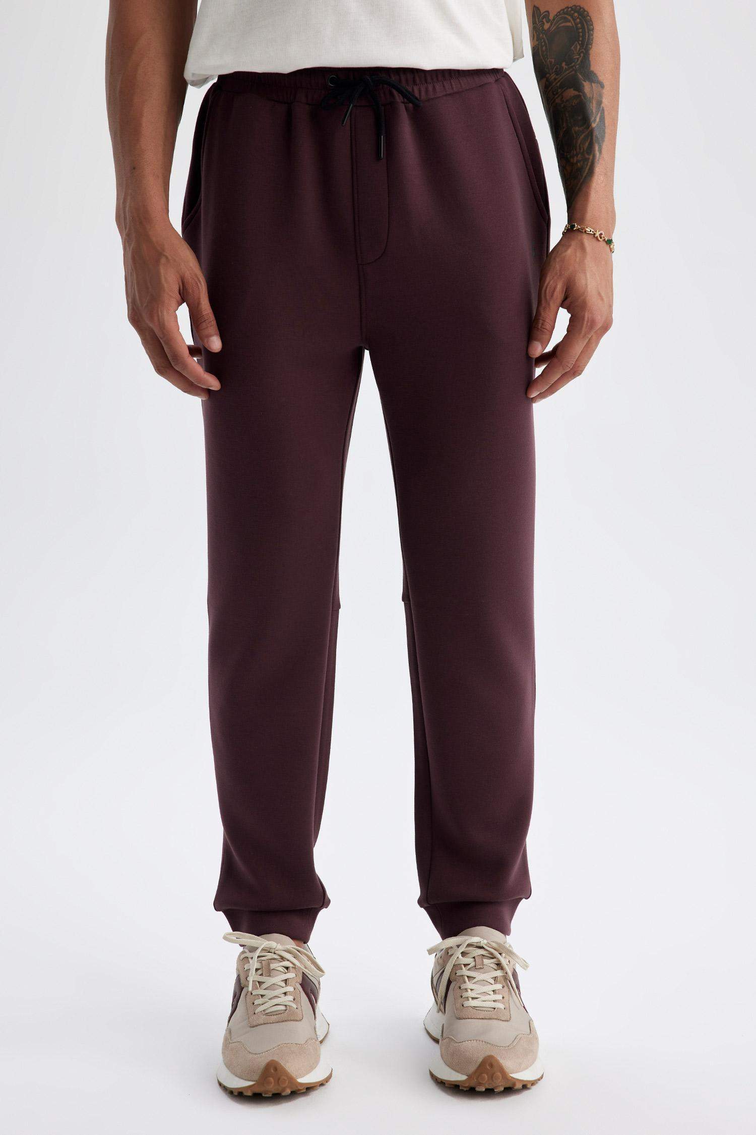 بنطلون سويت بانتس جوجر قماش سكوبا سليم فيت من DeFactoFit