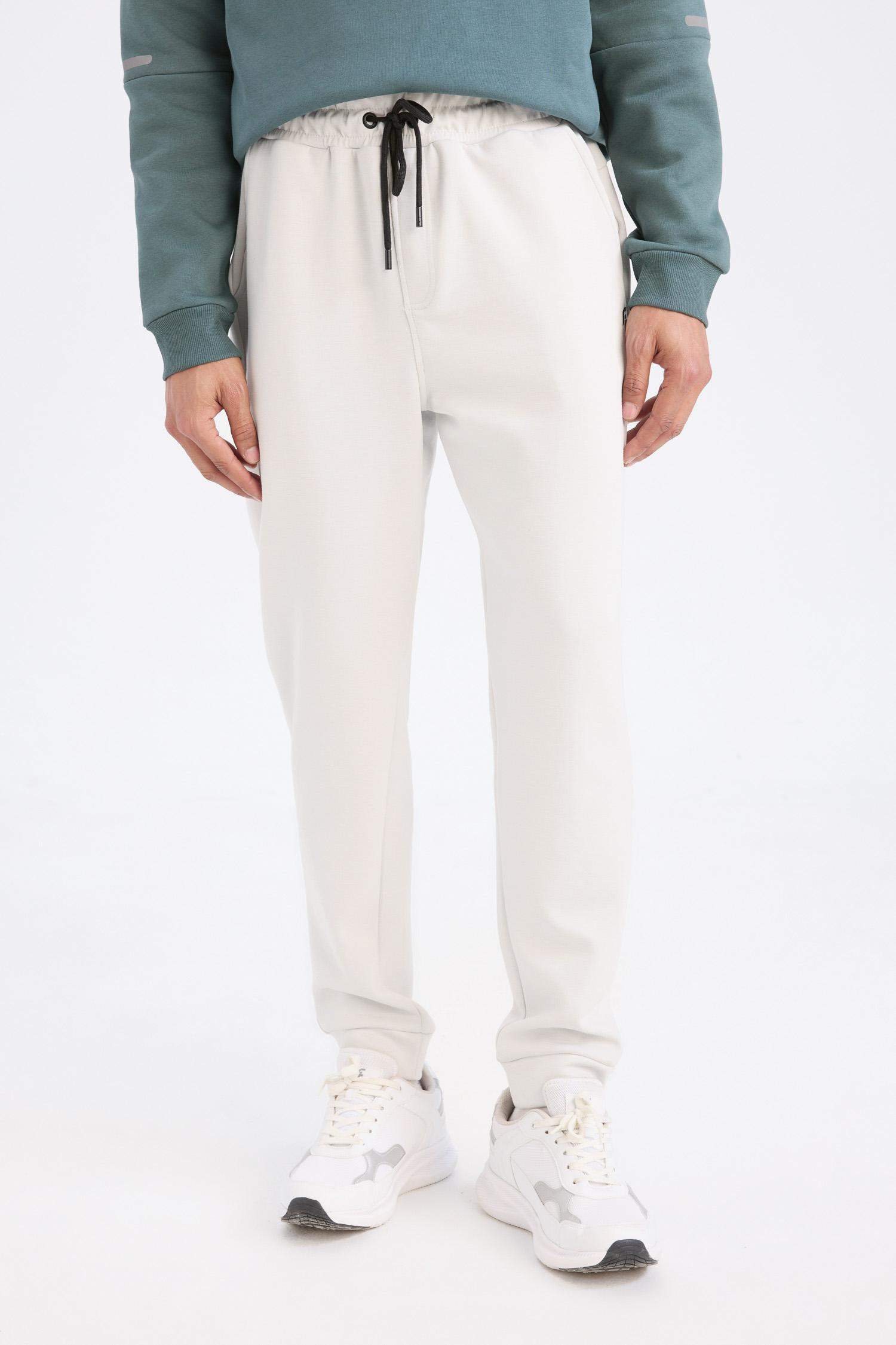 DeFactoFit Slim Fit Dar Kesim Standart Paça Skuba Dalgıç Kumaş Jogger Eşofman Altı