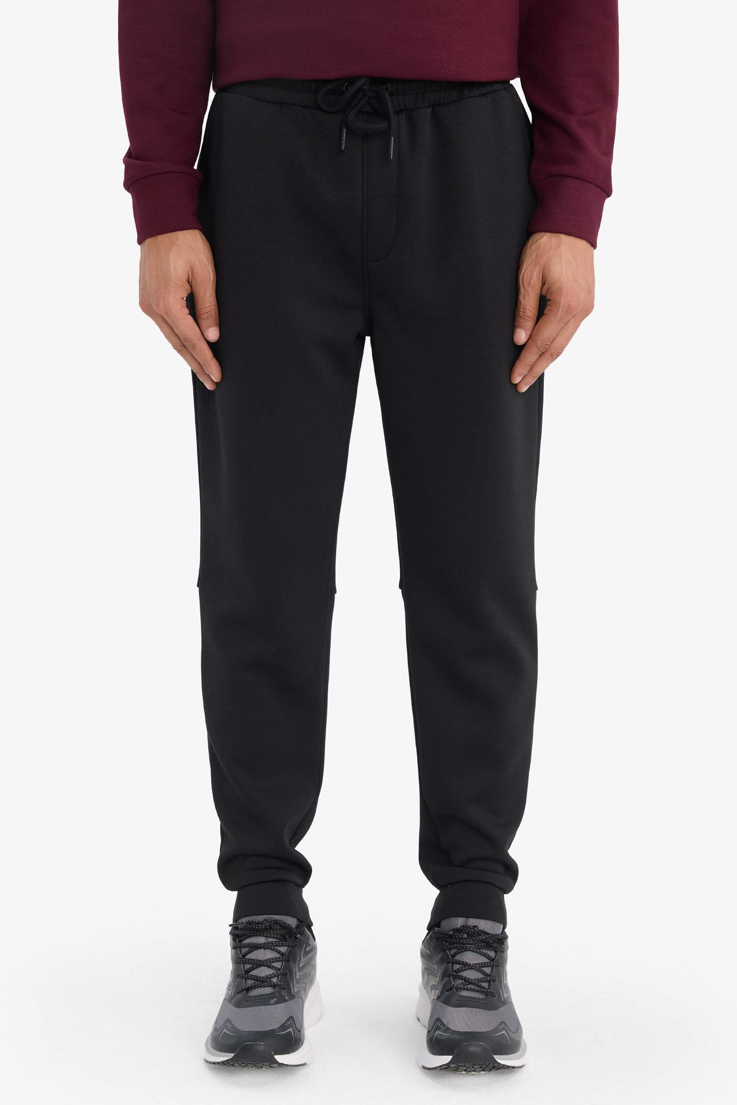 Slim Fit Dar Kesim Standart Paça Skuba Dalgıç Kumaş Jogger Eşofman Altı